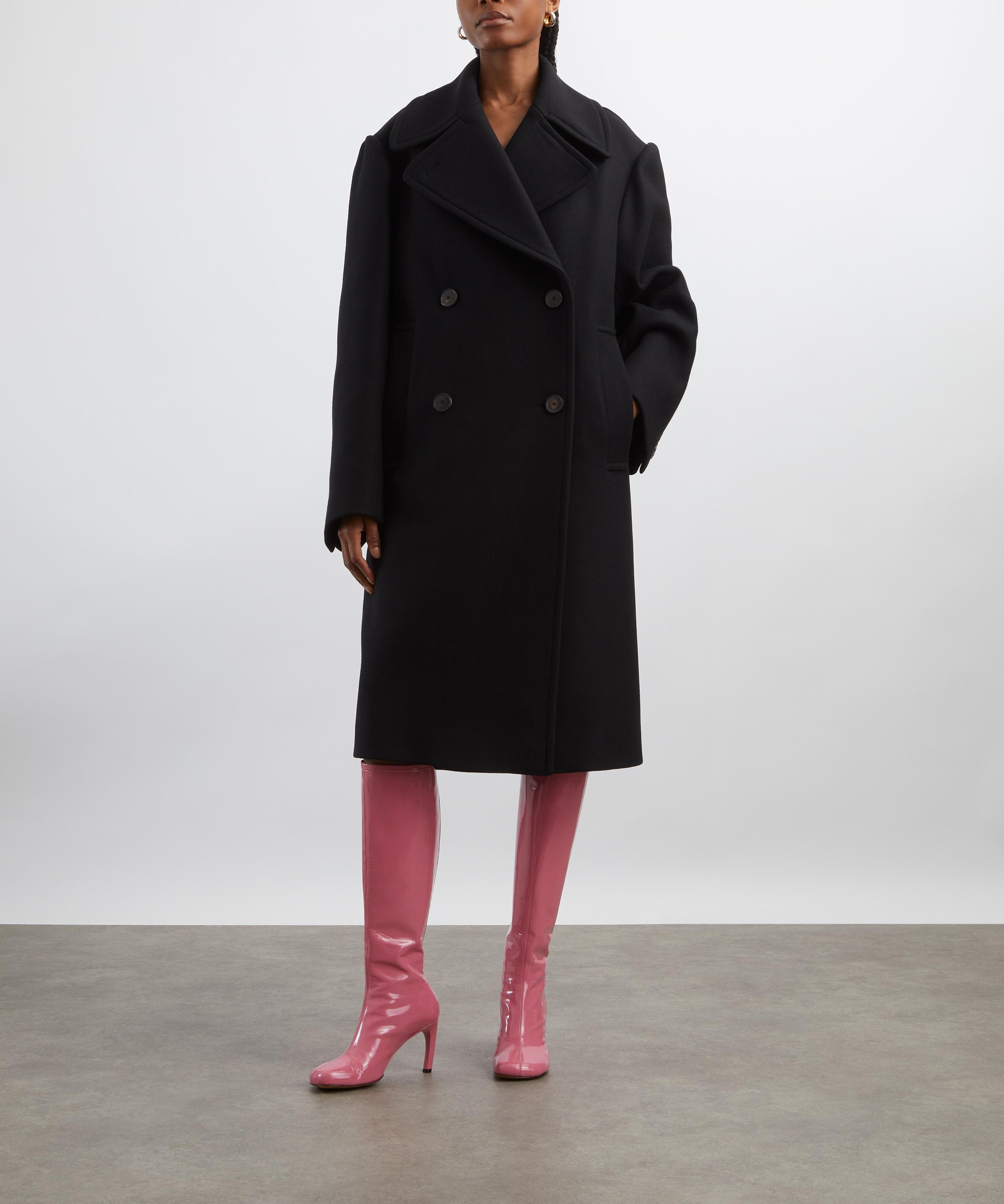 Dries Van Noten - Black Double-Breasted Wool-Blend Coat image number 1