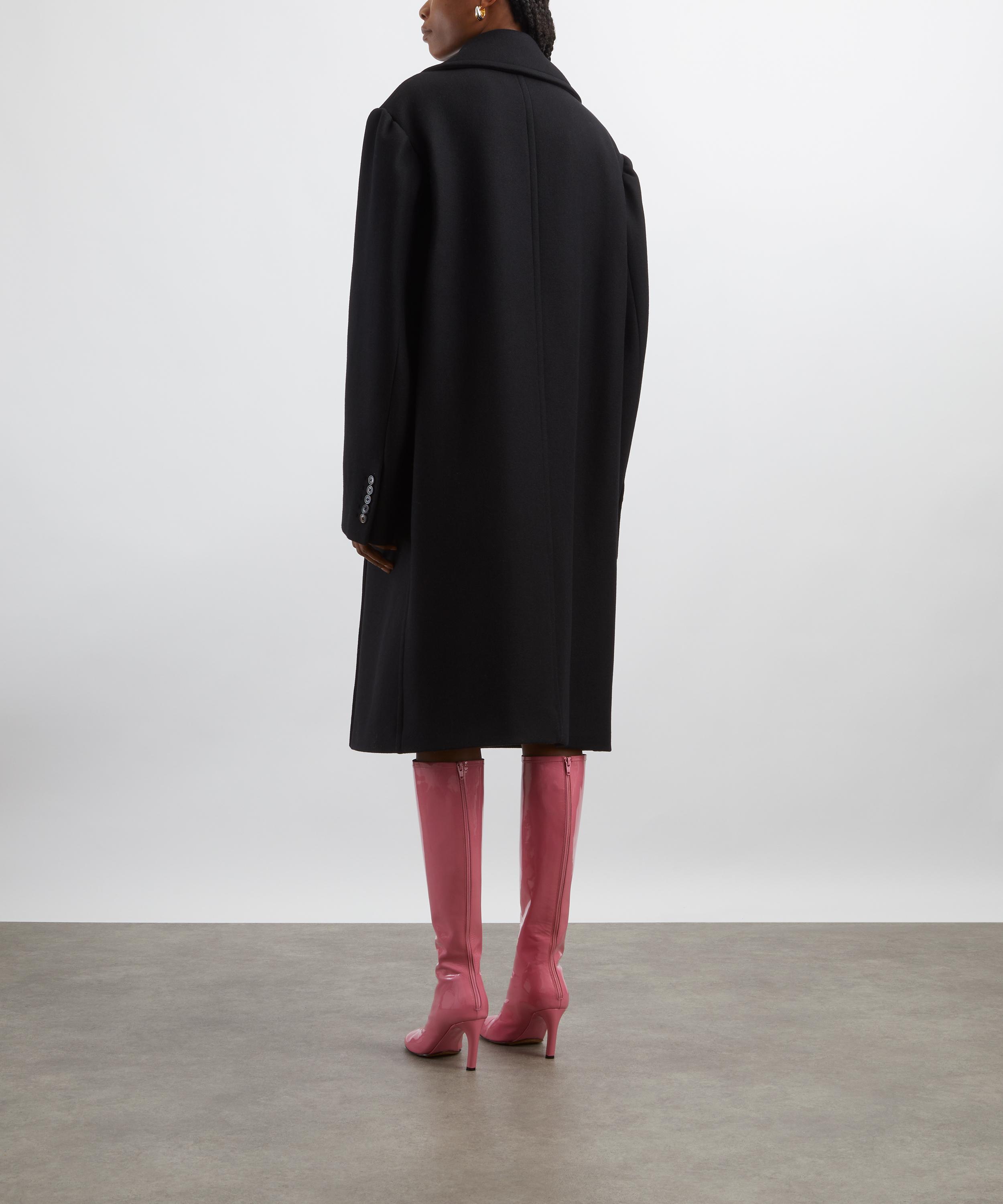 Dries Van Noten - Black Double-Breasted Wool-Blend Coat image number 3