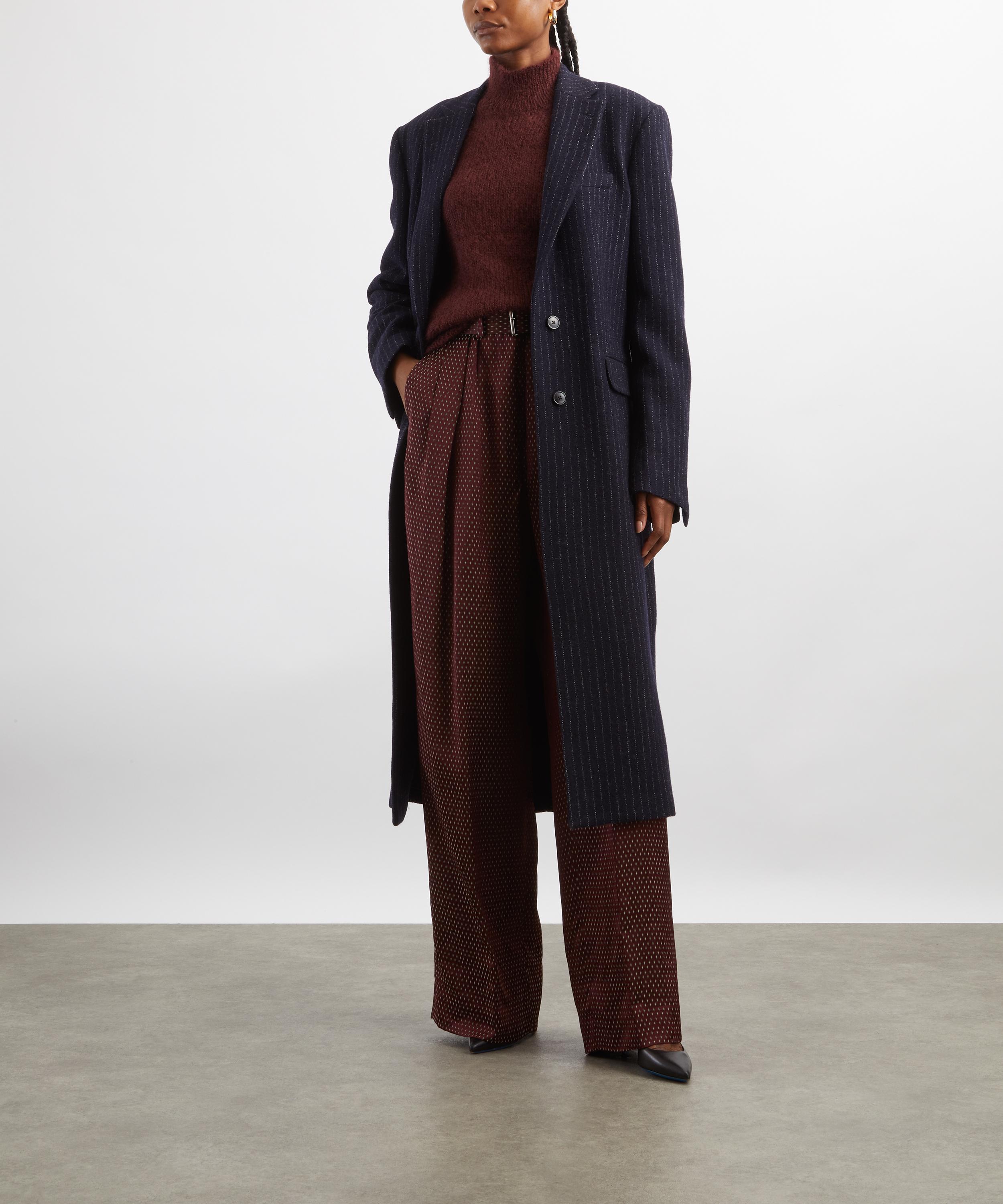 Dries Van Noten - Pinstripe Wool Twill Coat image number 1