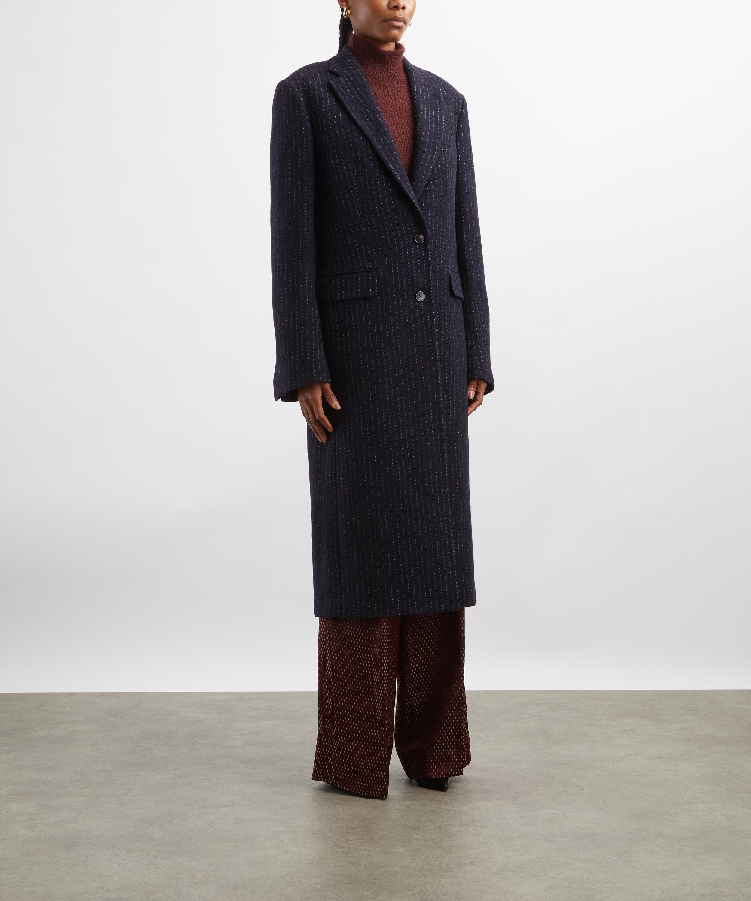 Dries Van Noten - Pinstripe Wool Twill Coat image number 2