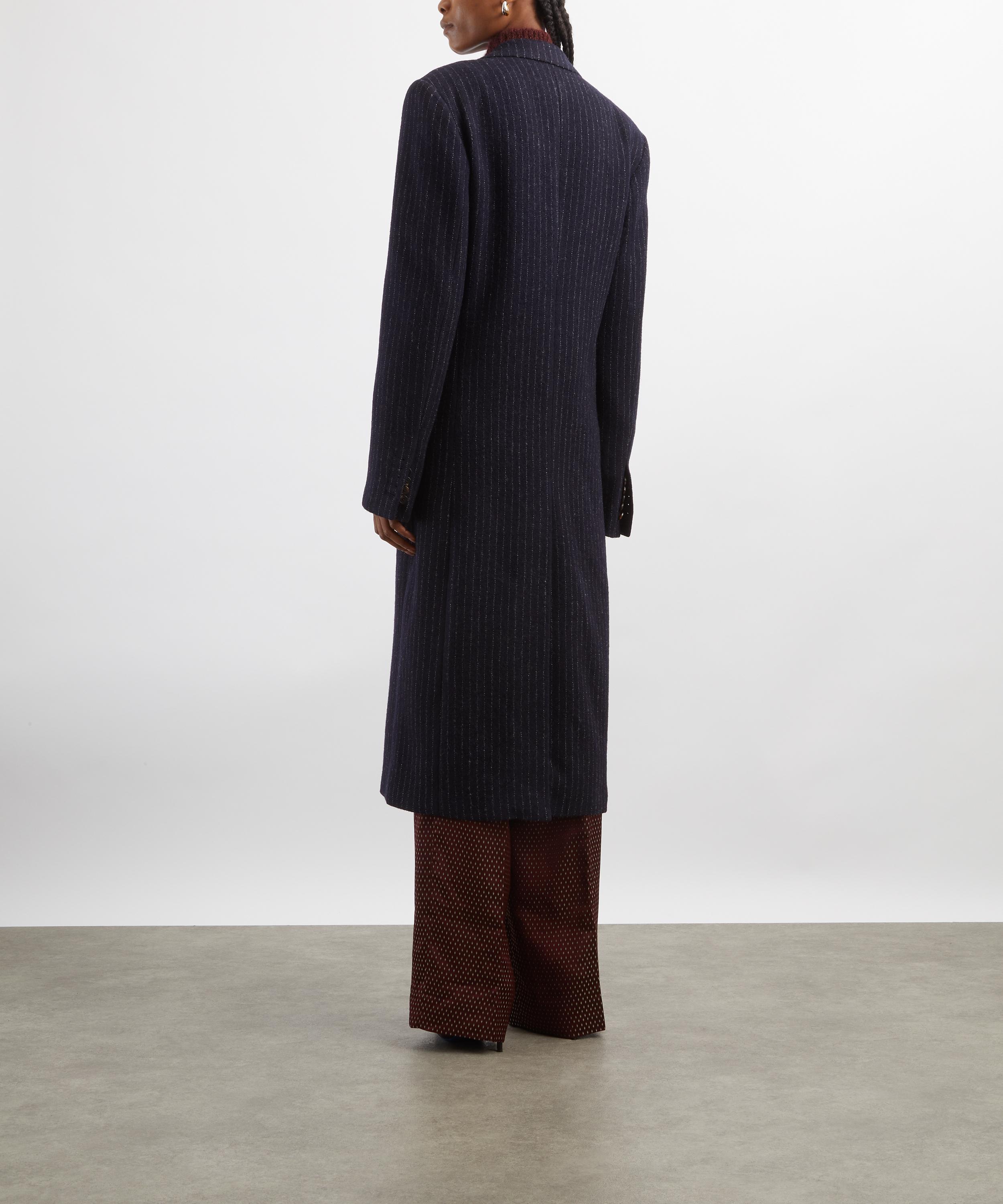Dries Van Noten - Pinstripe Wool Twill Coat image number 3