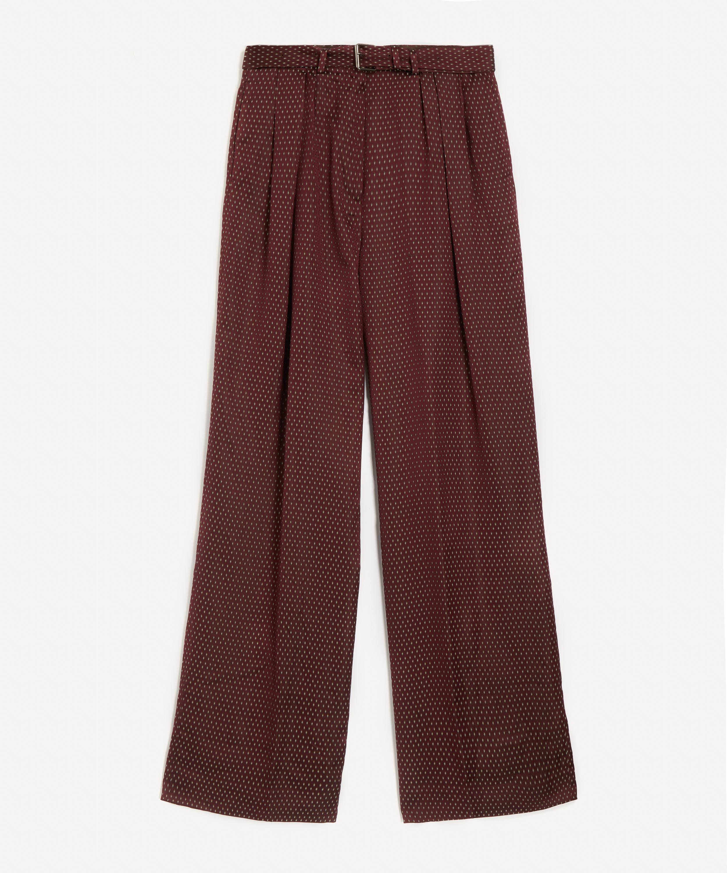 Dries Van Noten - Peaches Print Satin Trousers