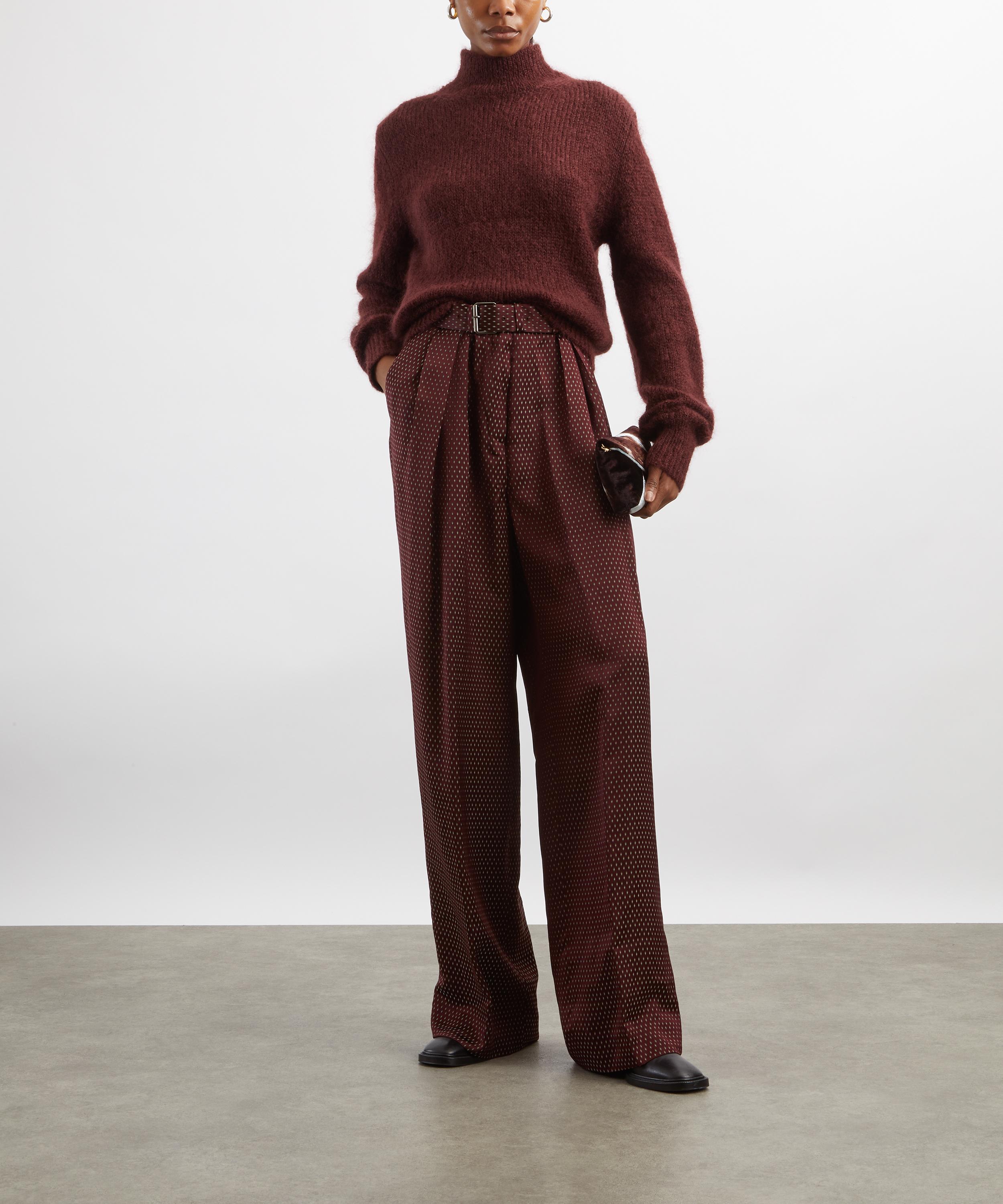 Dries Van Noten - Peaches Print Satin Trousers image number 1