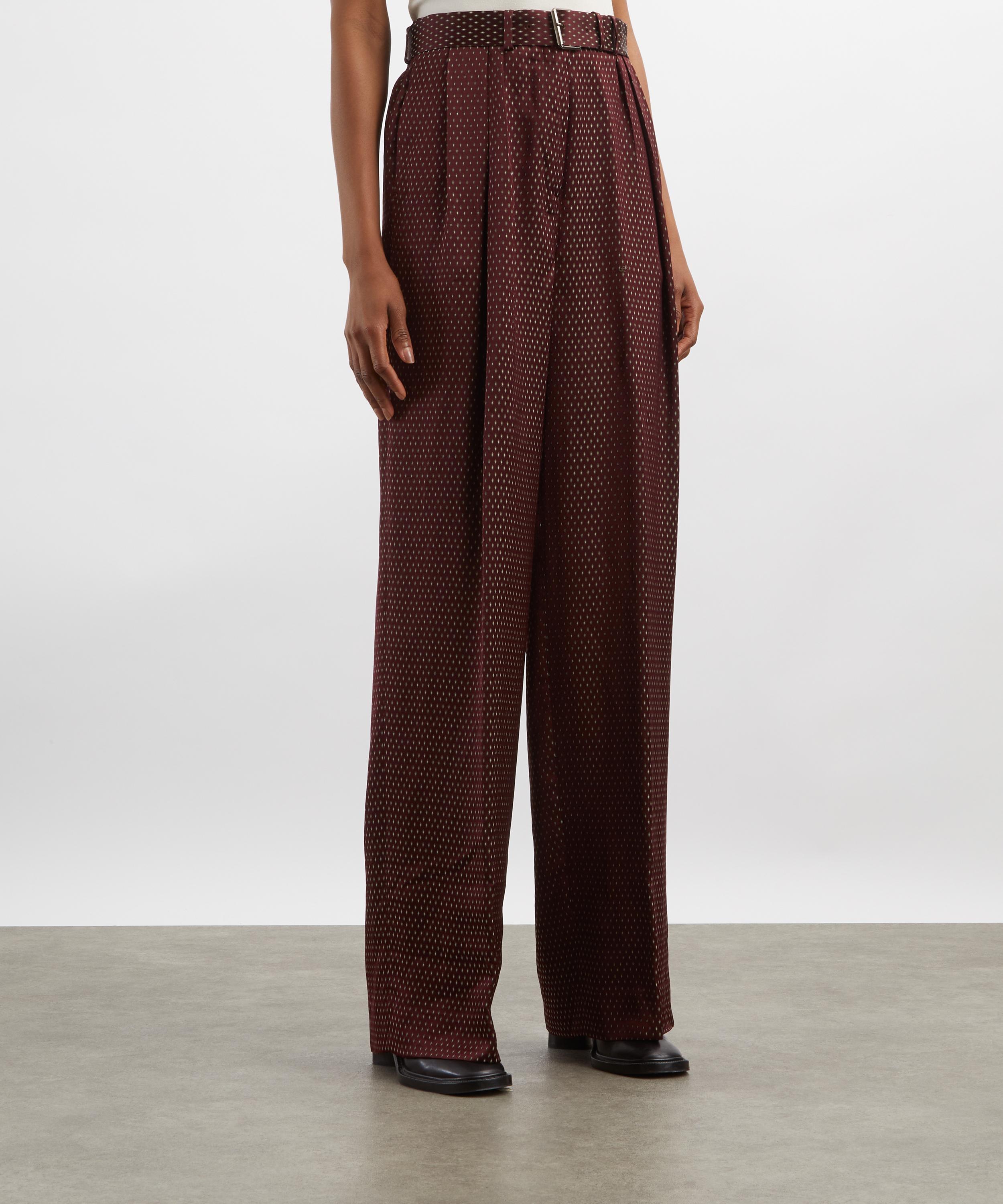 Dries Van Noten - Peaches Print Satin Trousers image number 2