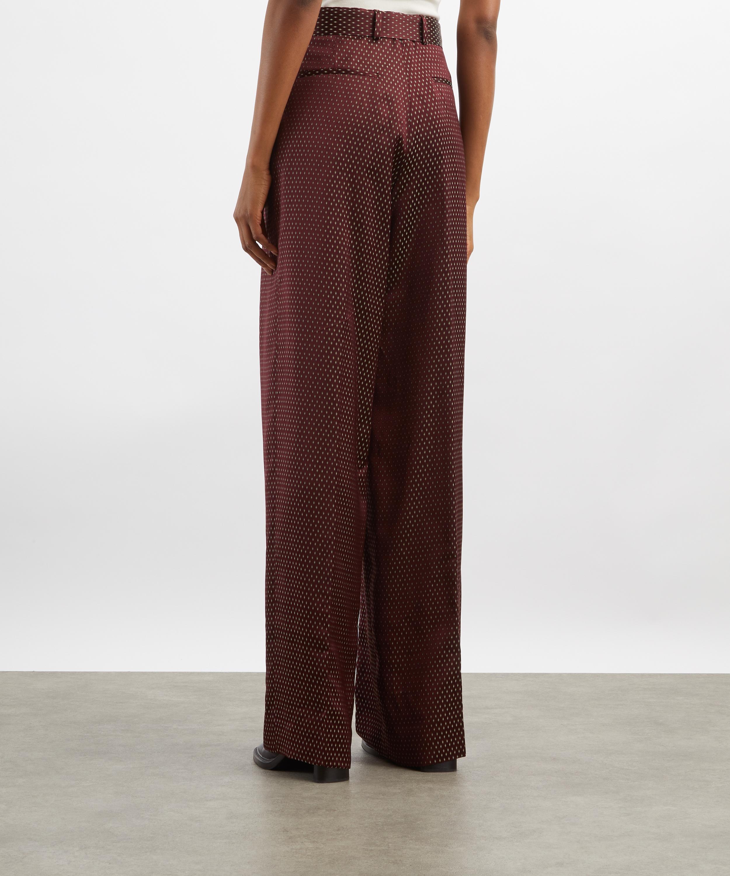 Dries Van Noten - Peaches Print Satin Trousers image number 3