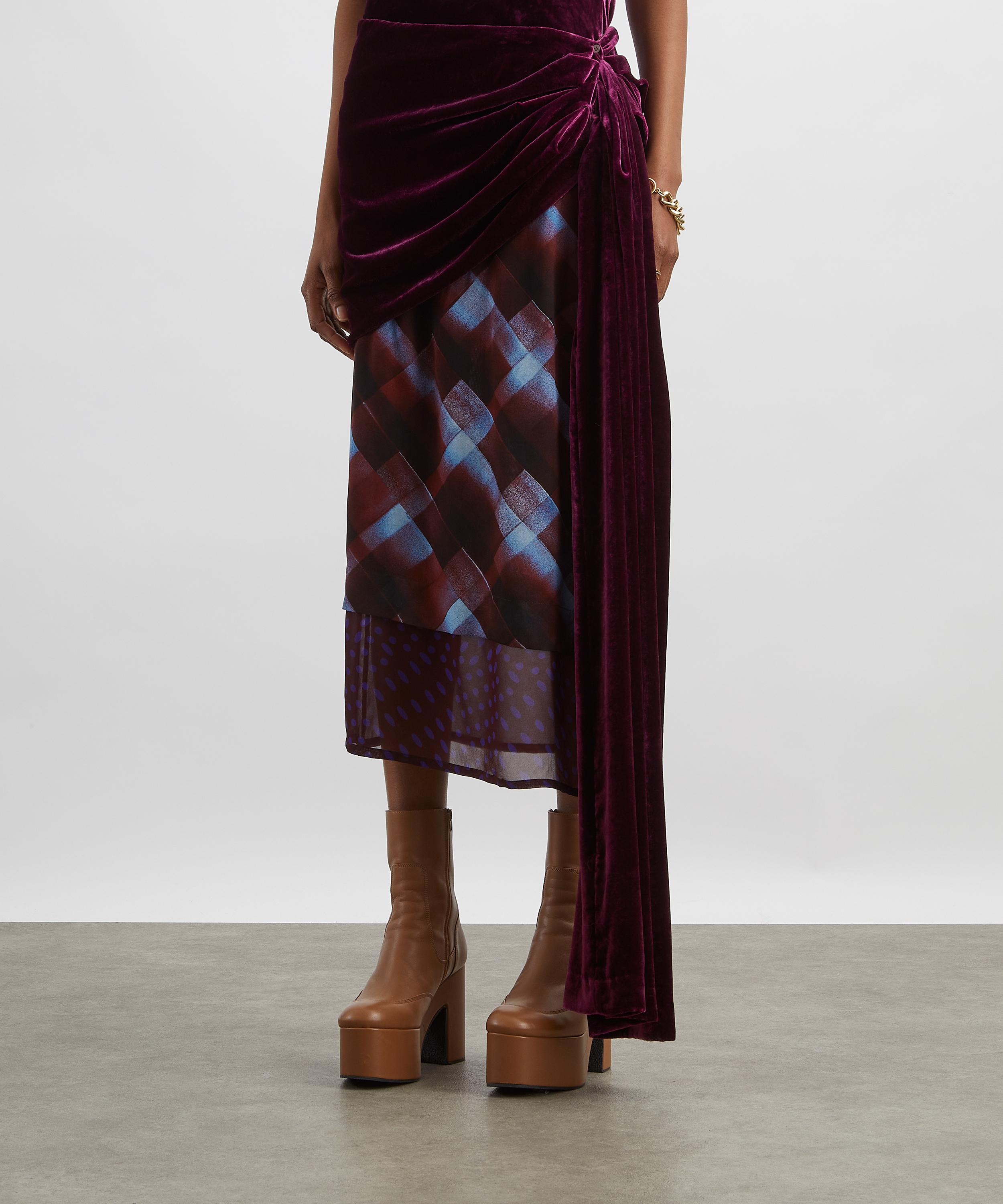 Dries Van Noten - Senice Layered Print Midi Skirt image number 2