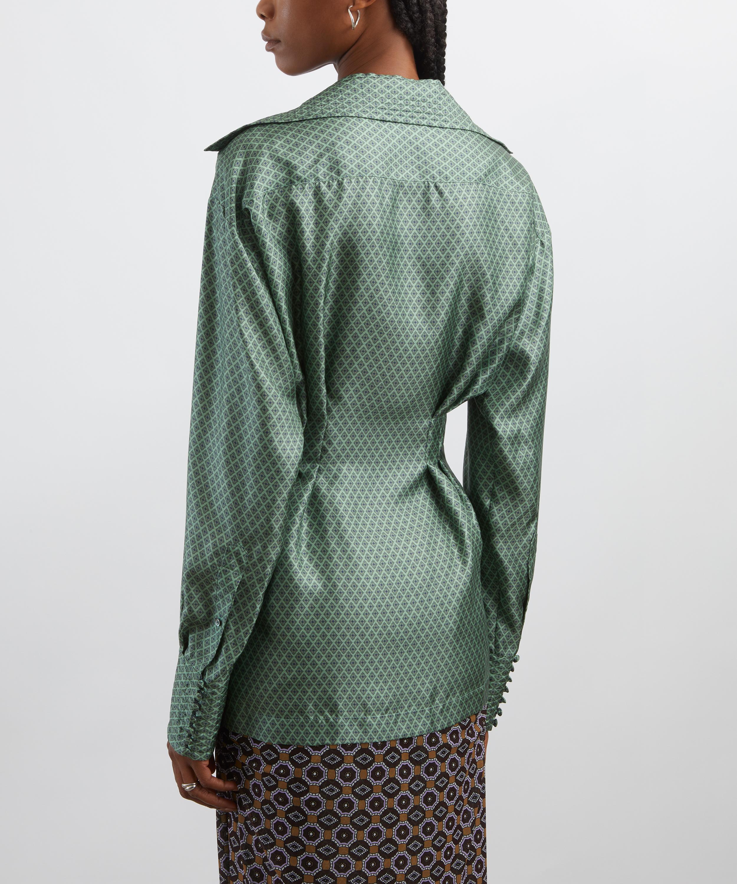 Dries Van Noten - Draped Silk Blouse image number 3