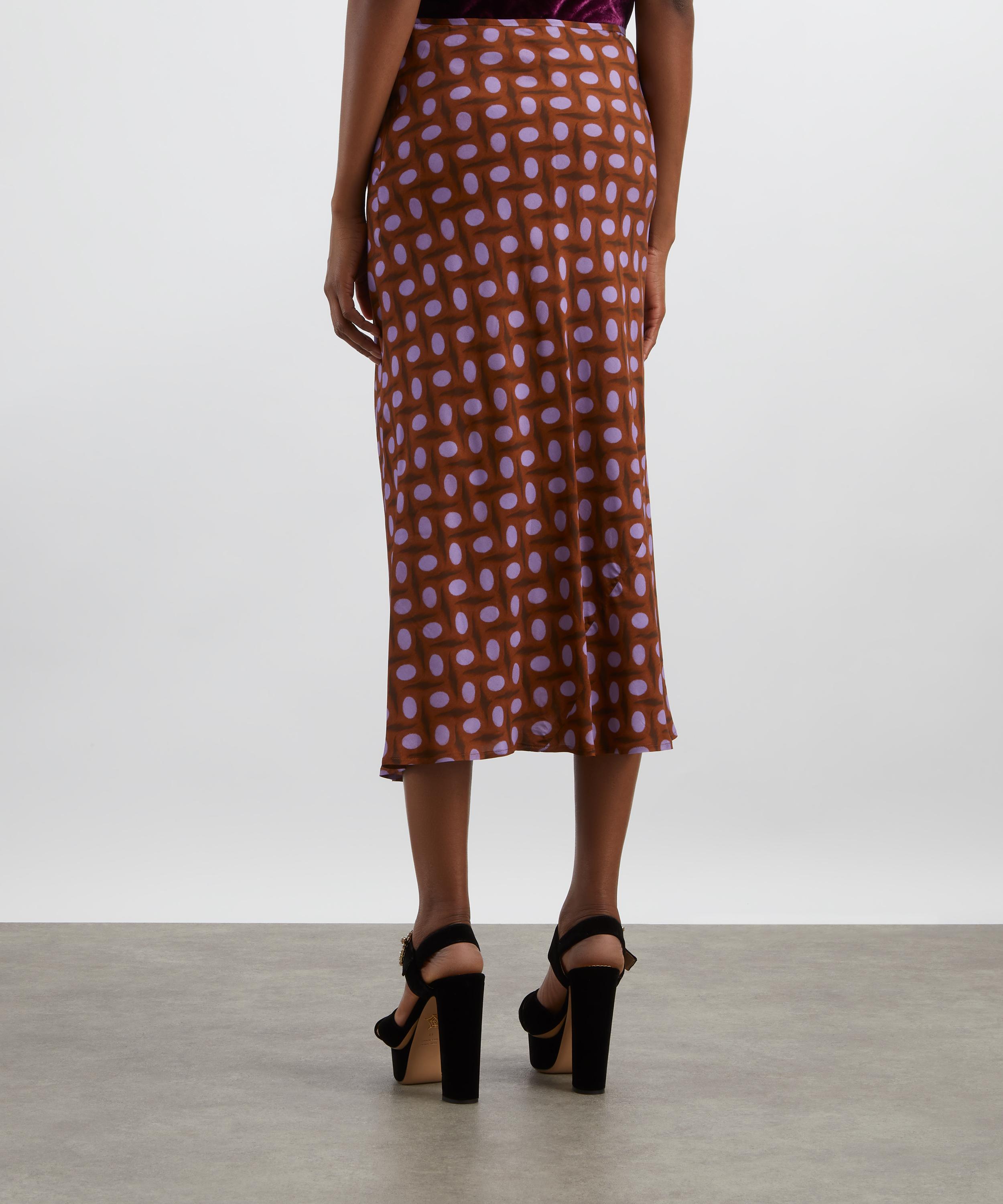 Dries Van Noten - Printed Crepe Midi Draped Skirt image number 3