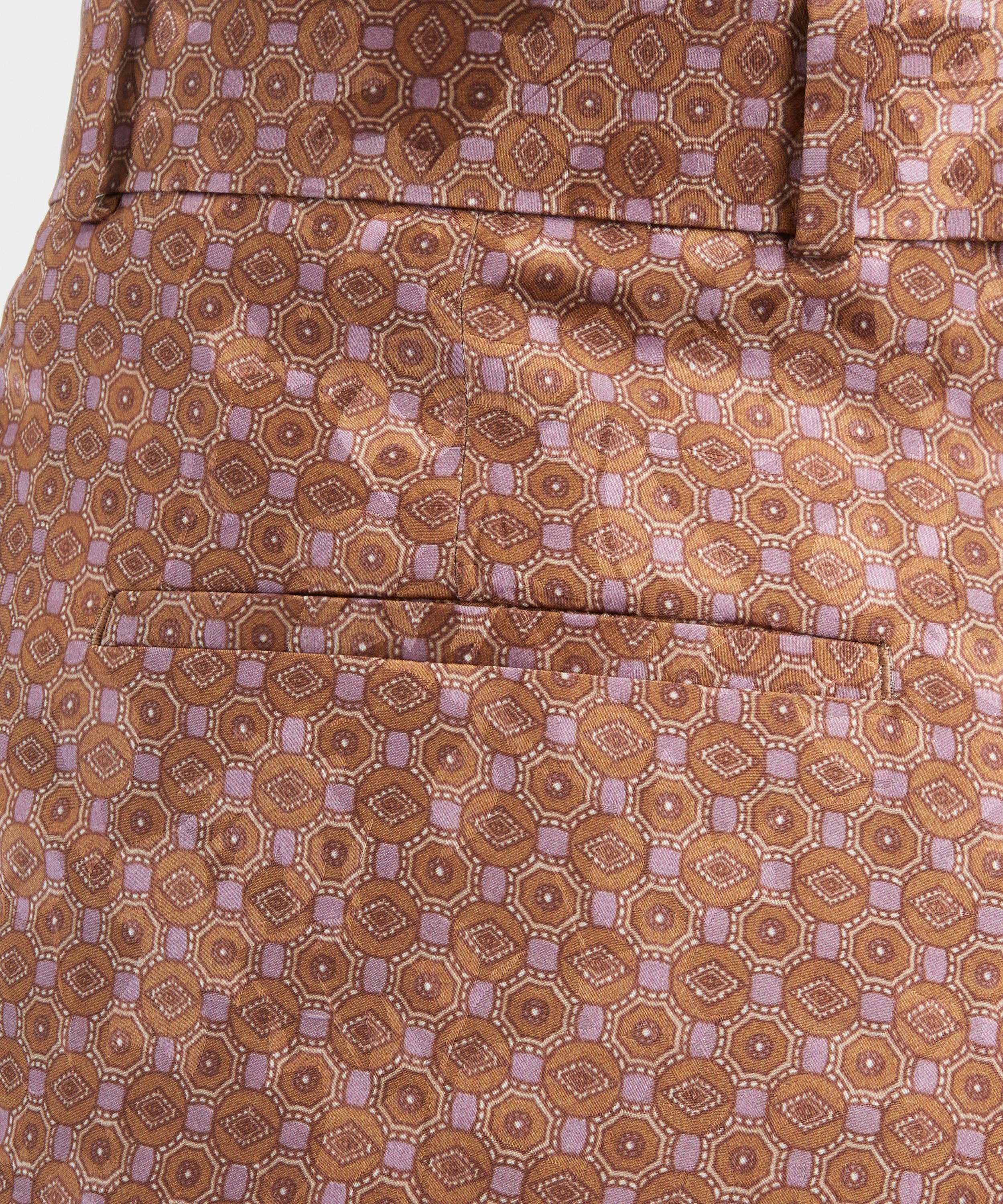 Dries Van Noten - Peaches Print Satin Trousers image number 3