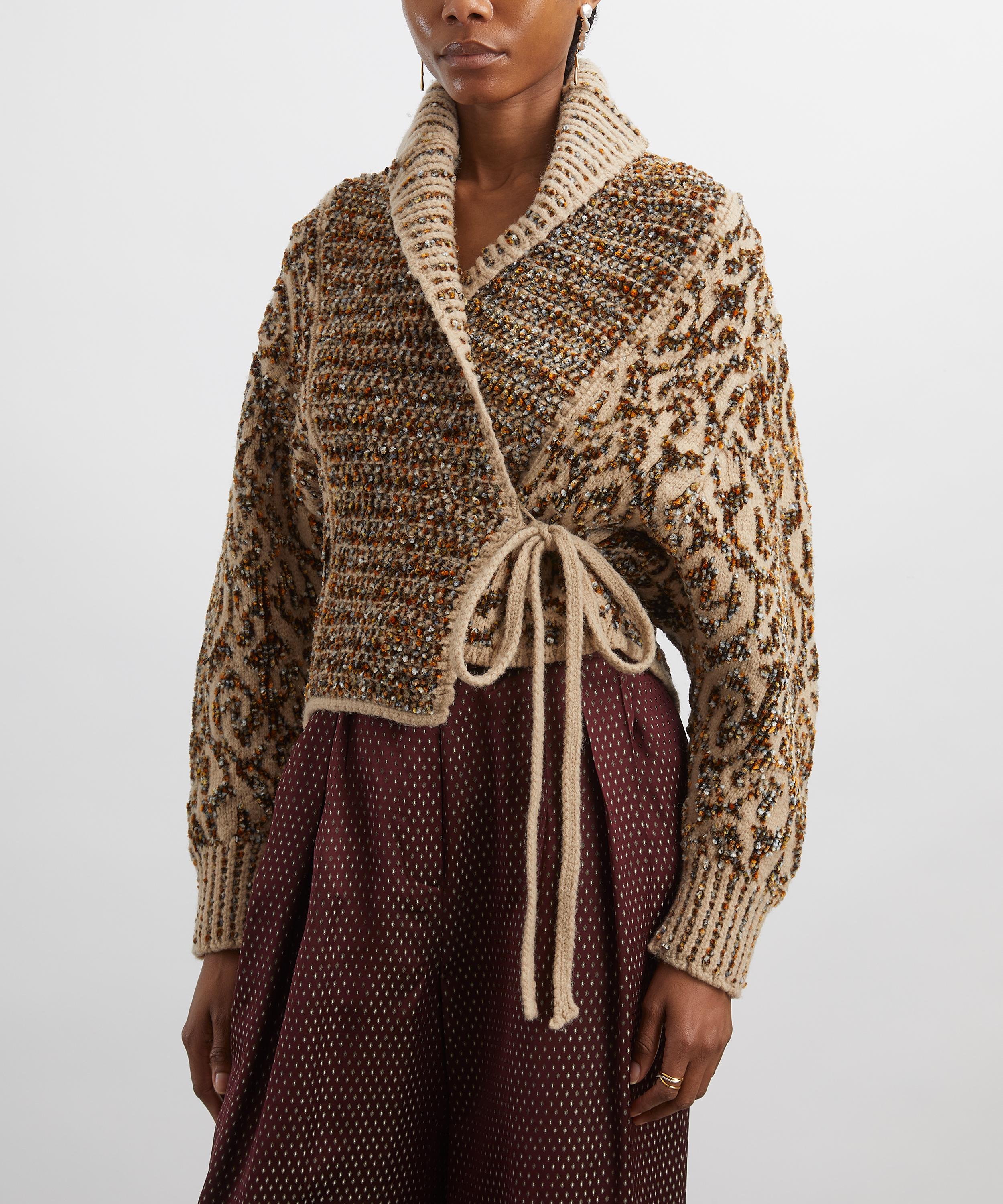 Dries Van Noten - Tekla Jacquard Wrap Cardigan image number 2