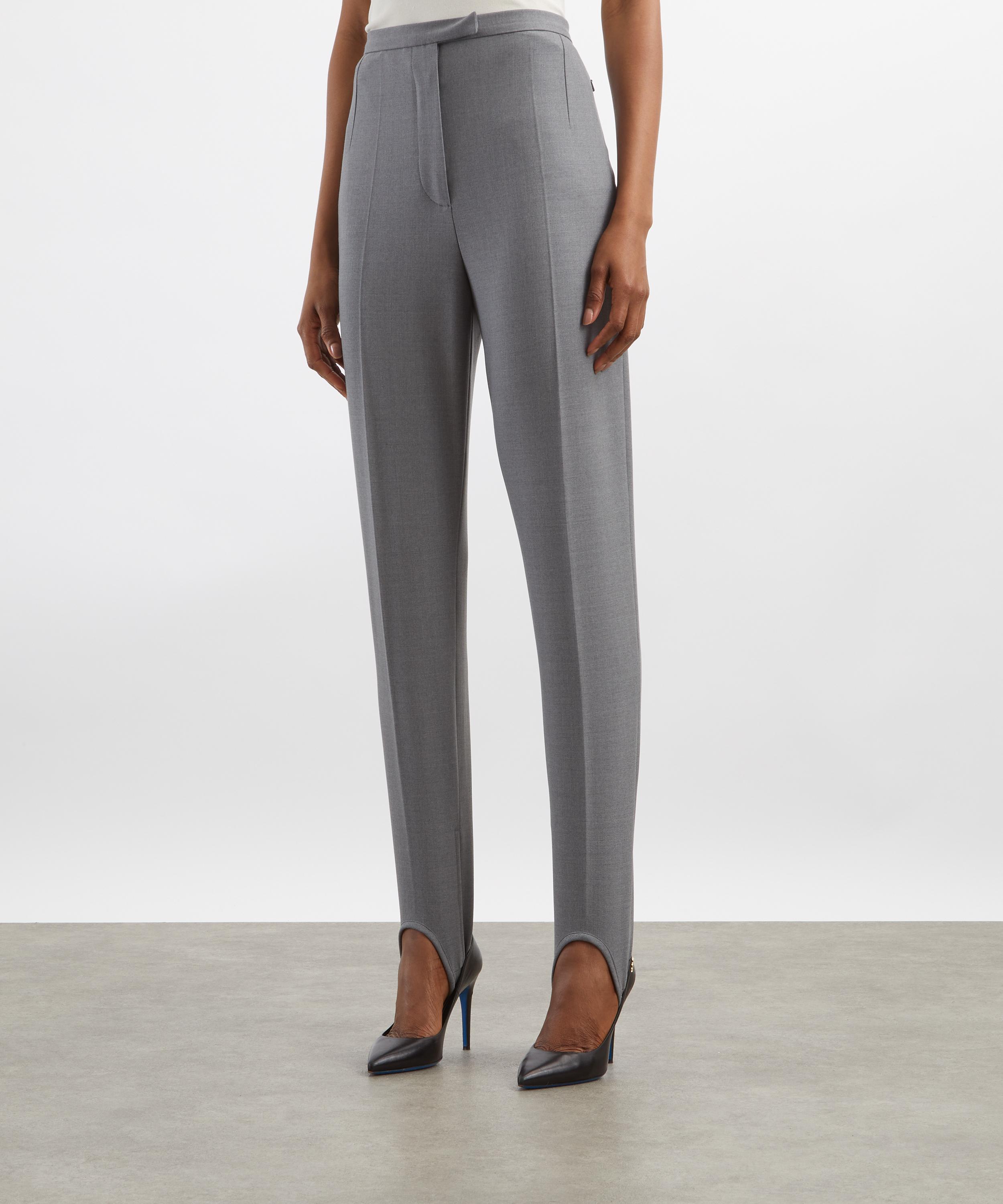 Dries Van Noten - Grey Stirrup Trousers image number 2