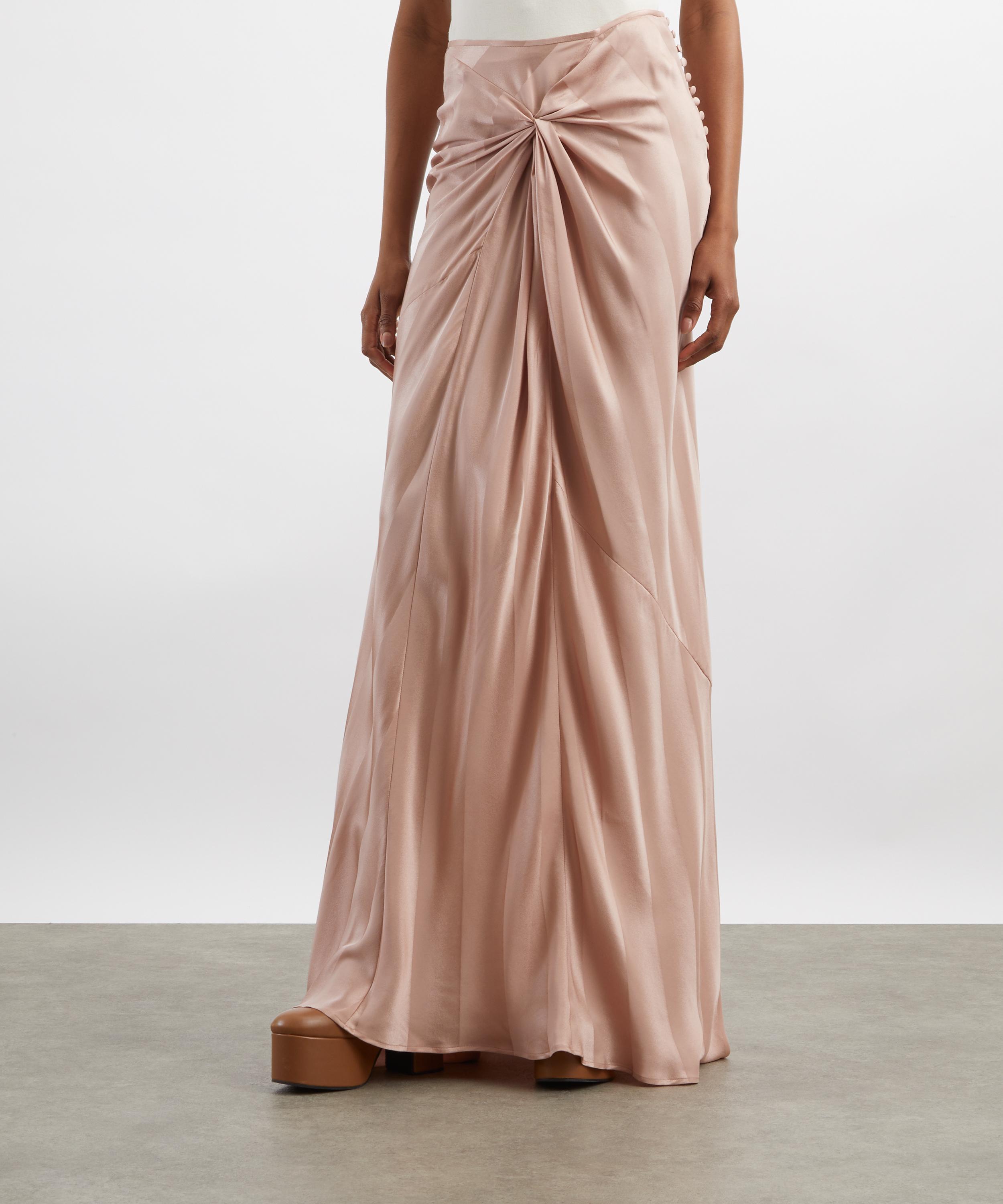 Dries Van Noten - Smila Ruched Silk Maxi Skirt image number 2
