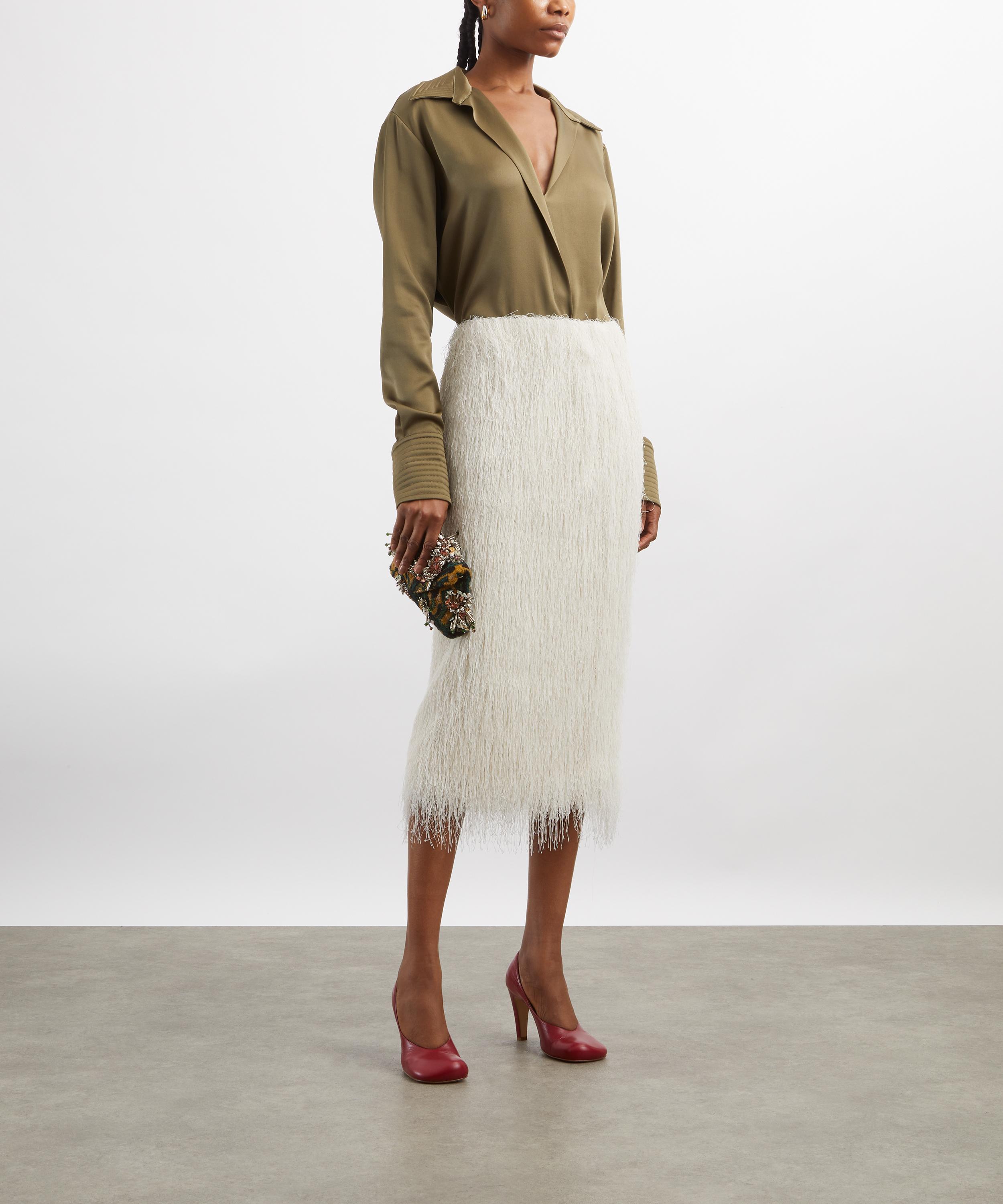 Dries Van Noten - Sokna Tris Brushed Midi Skirt image number 1