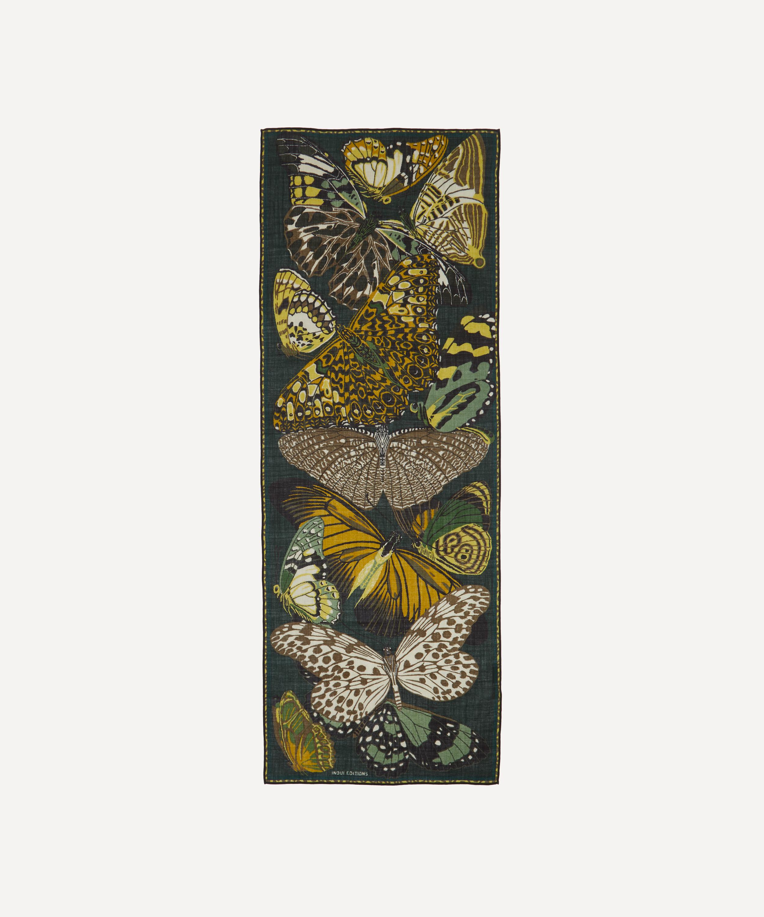 Inoui Editions - Papillons Print Wool Square Scarf image number 1