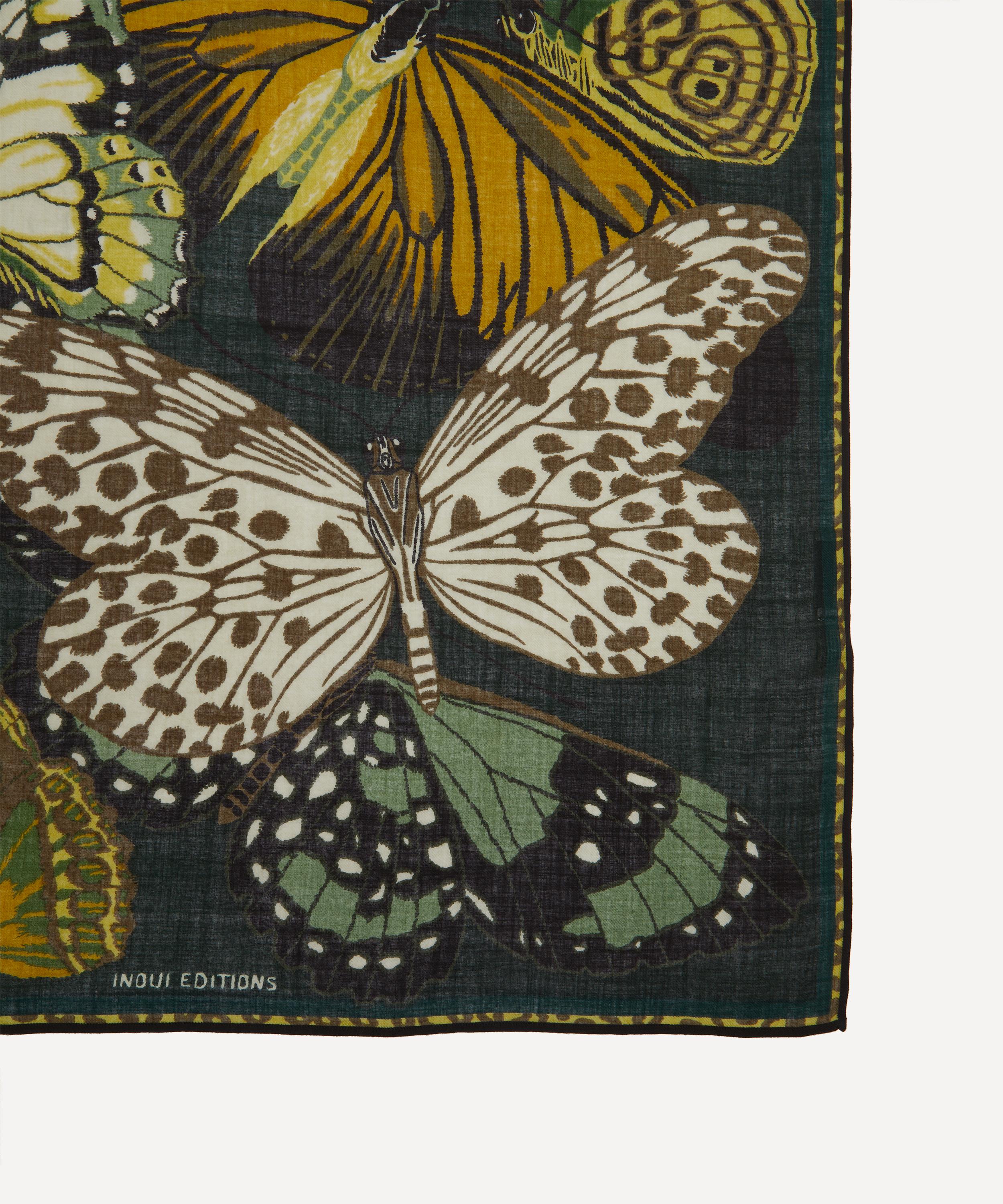 Inoui Editions - Papillons Print Wool Square Scarf image number 2