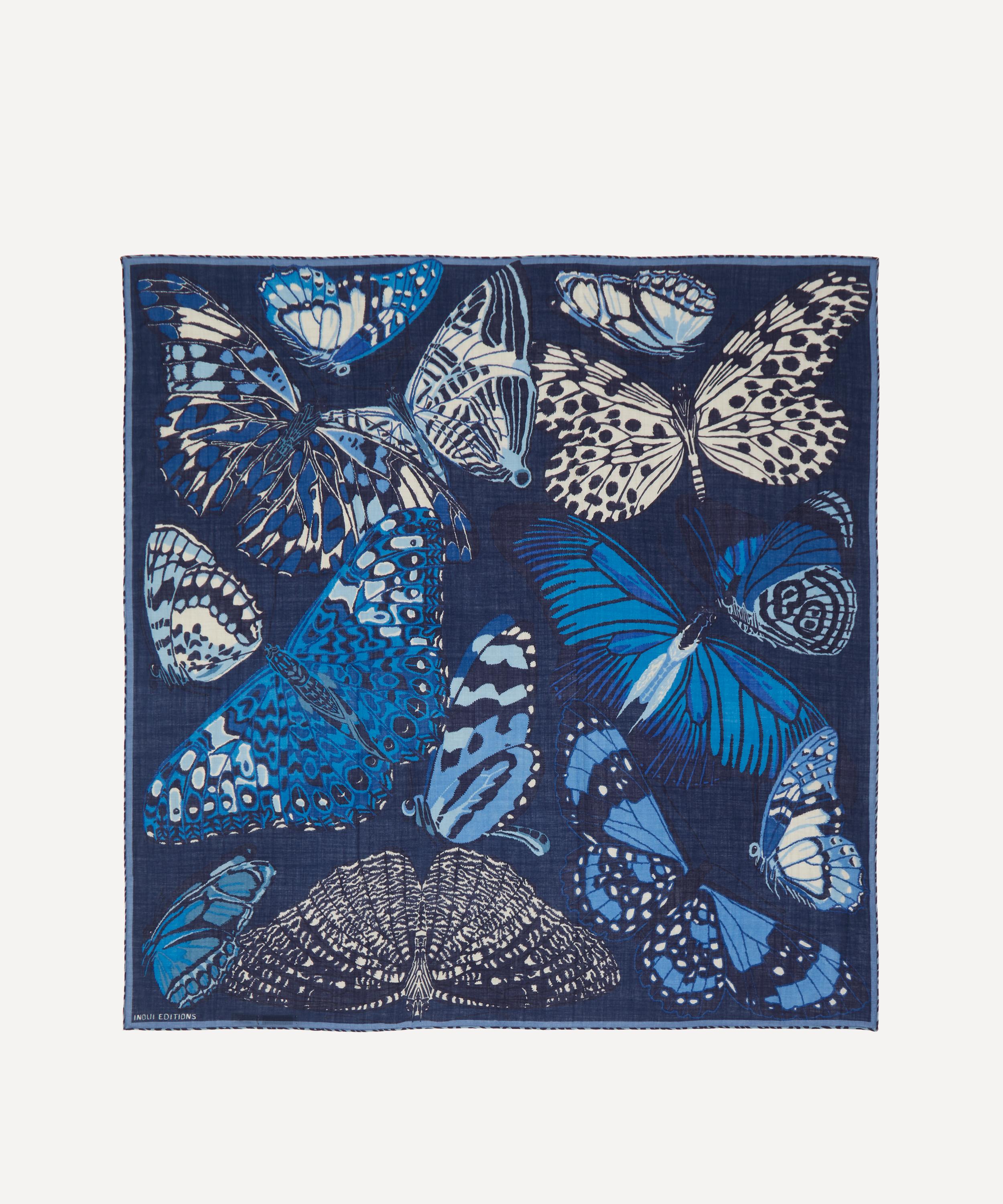 Inoui Editions - Papillons Print Wool Square Scarf image number 1