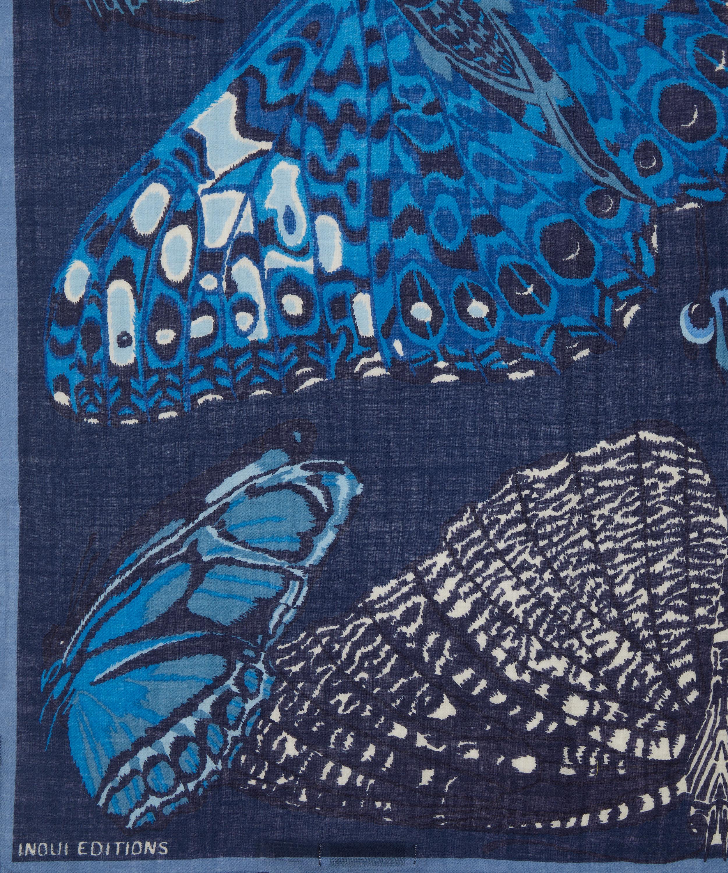 Inoui Editions - Papillons Print Wool Square Scarf image number 2