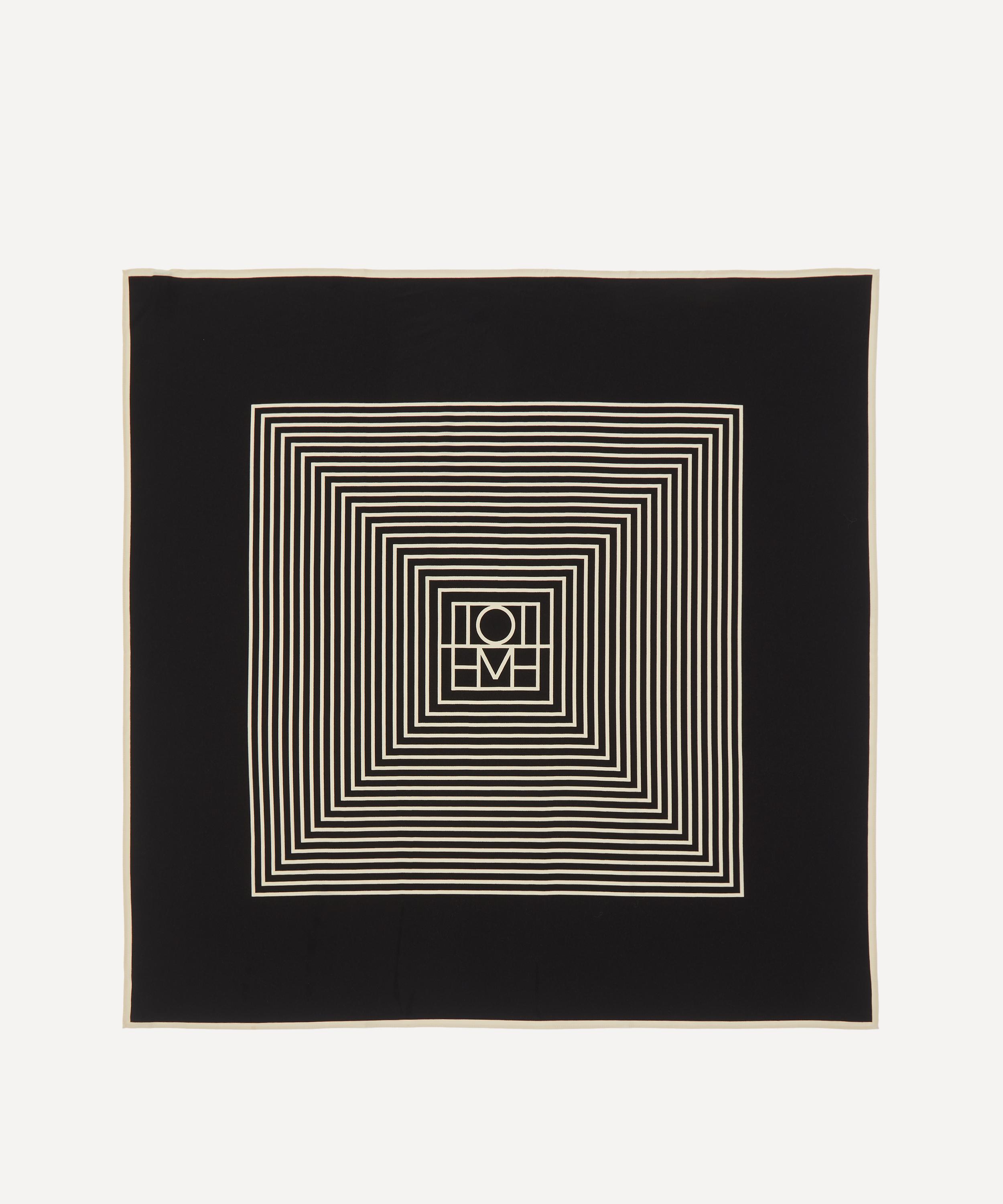 Toteme - Centred Monogram Silk Scarf image number 1