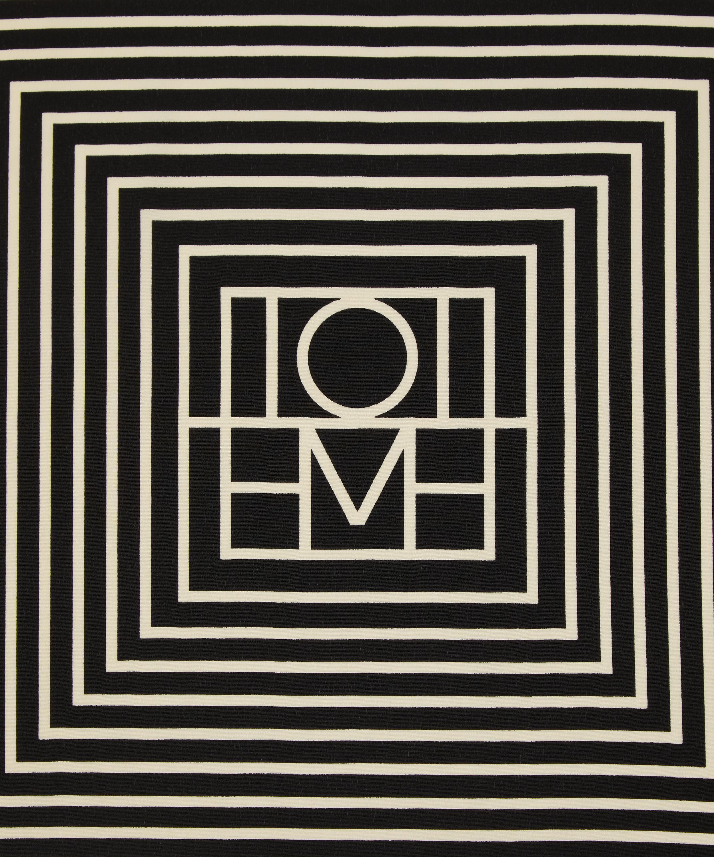 Toteme - Centred Monogram Silk Scarf image number 2