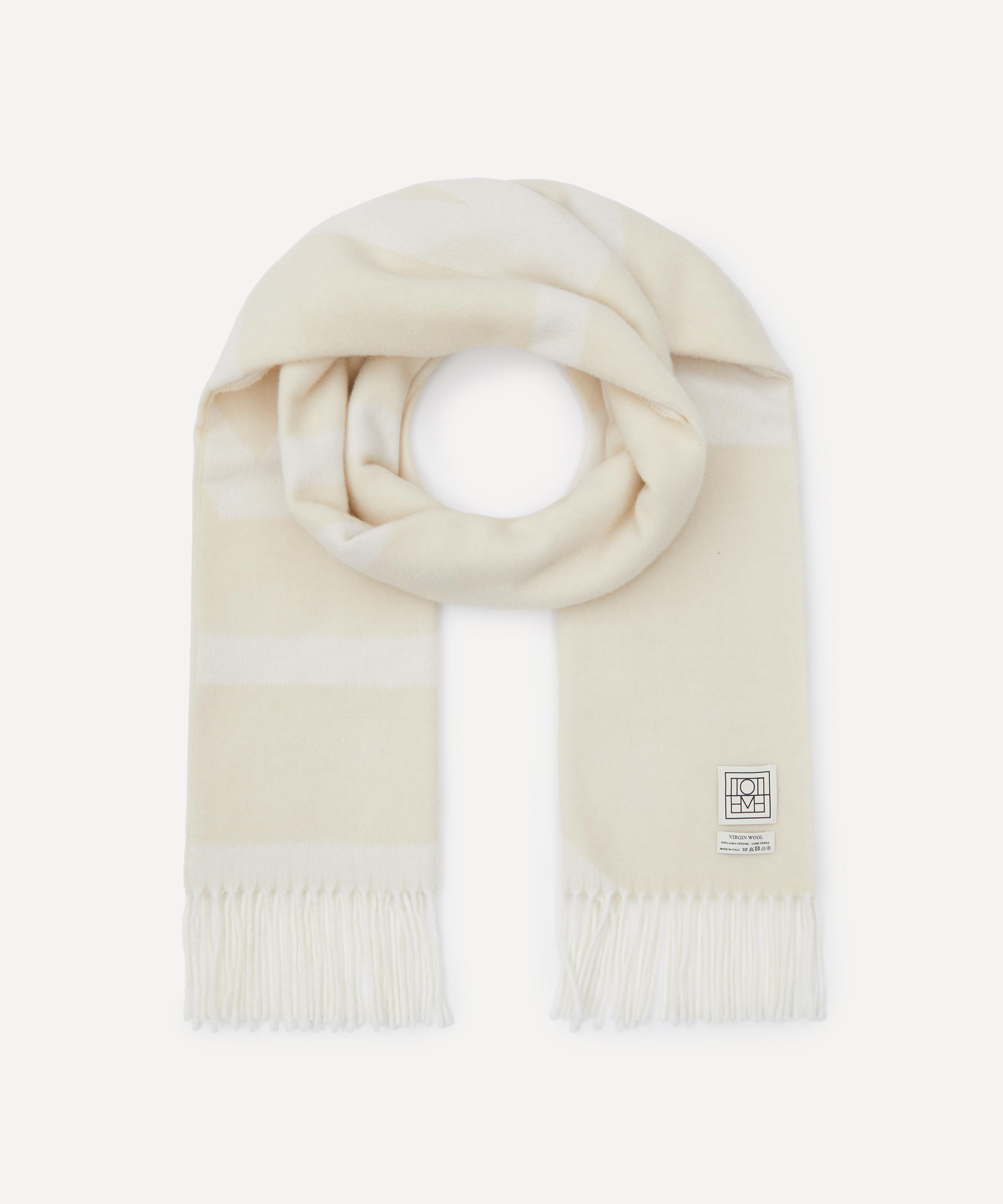 Toteme - Monogram Jacquard Wool Fringed Scarf image number 0