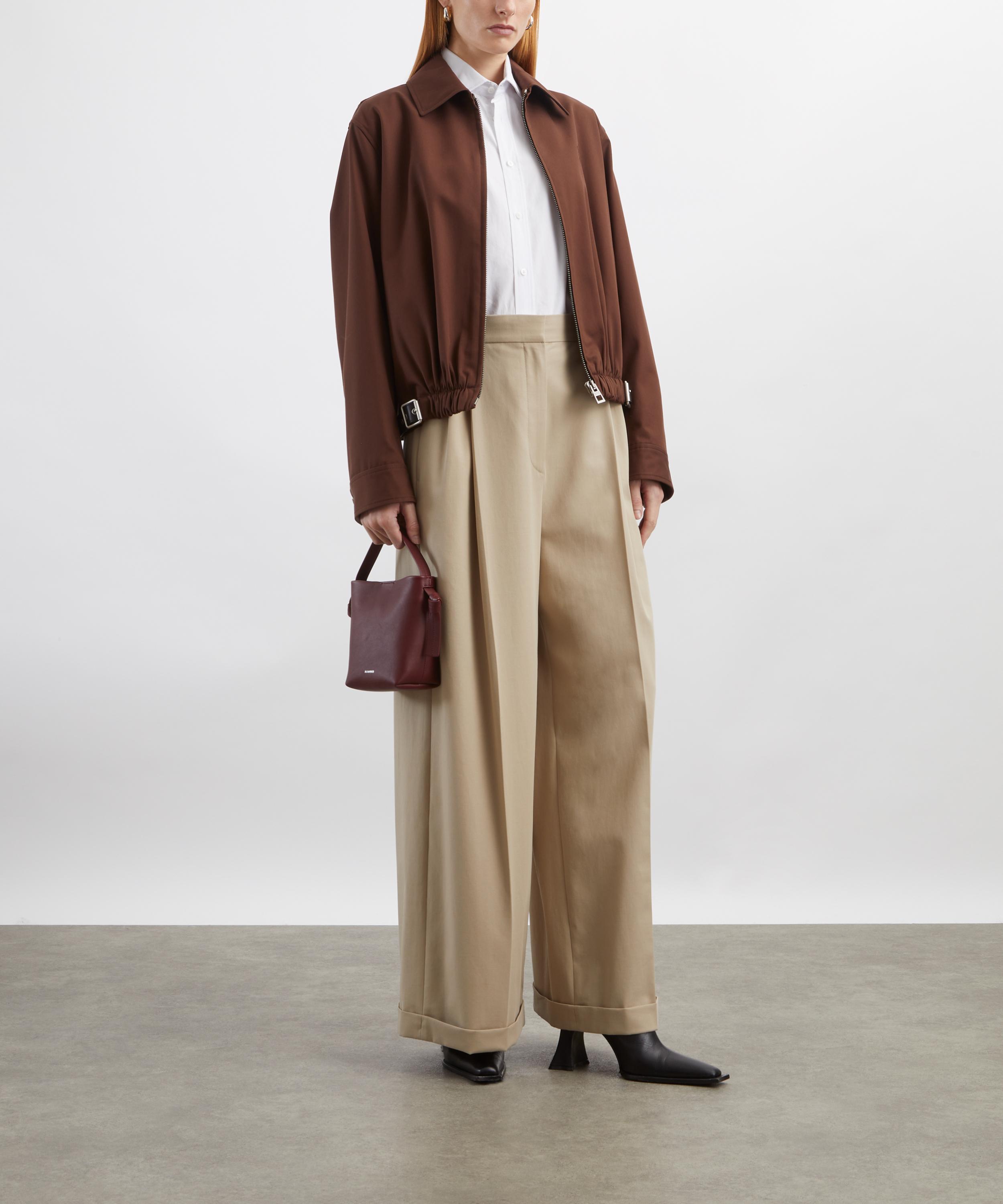 Loewe - Brown Belted Silk Twill Jacket image number 1