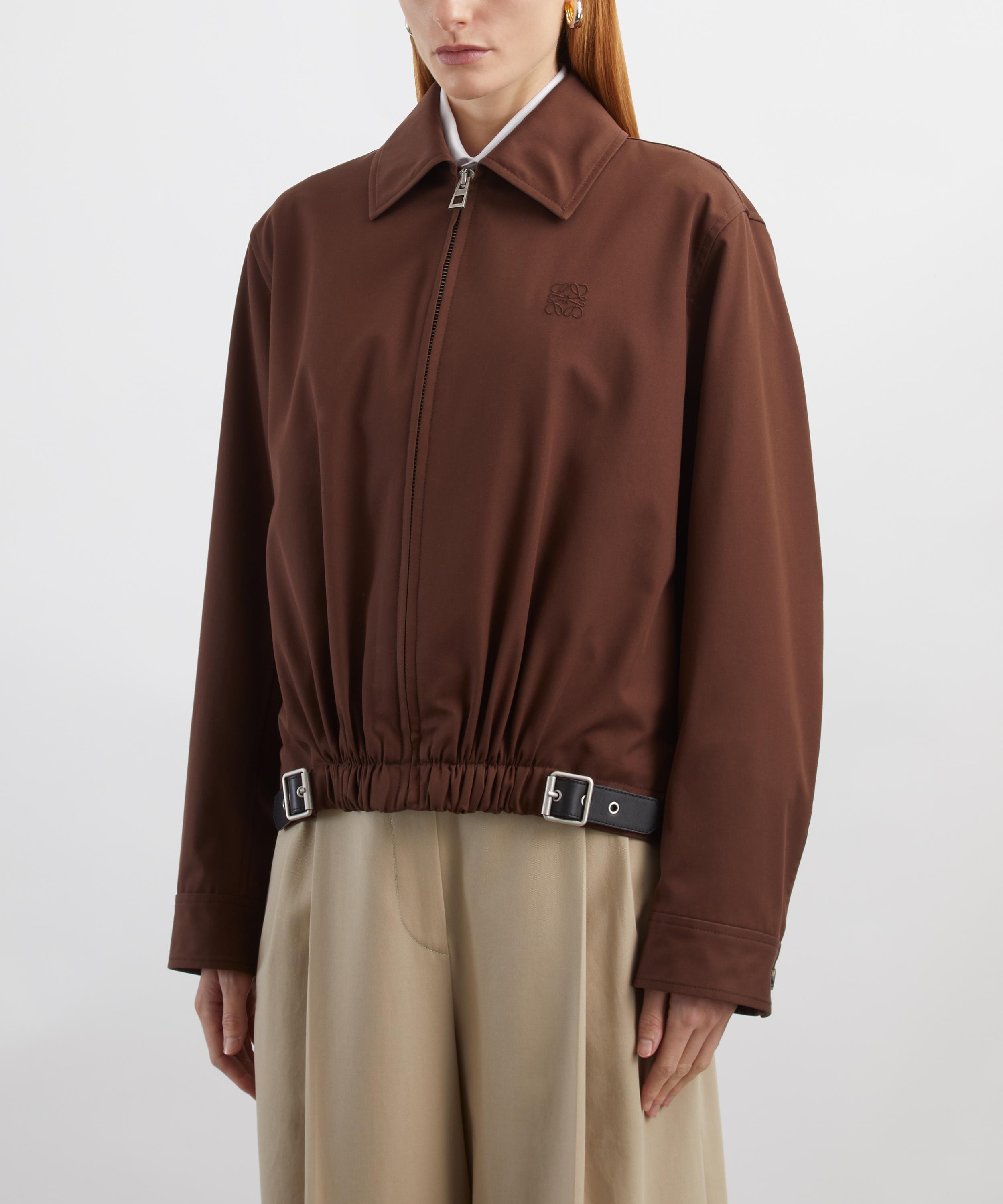 Loewe - Brown Belted Silk Twill Jacket image number 2