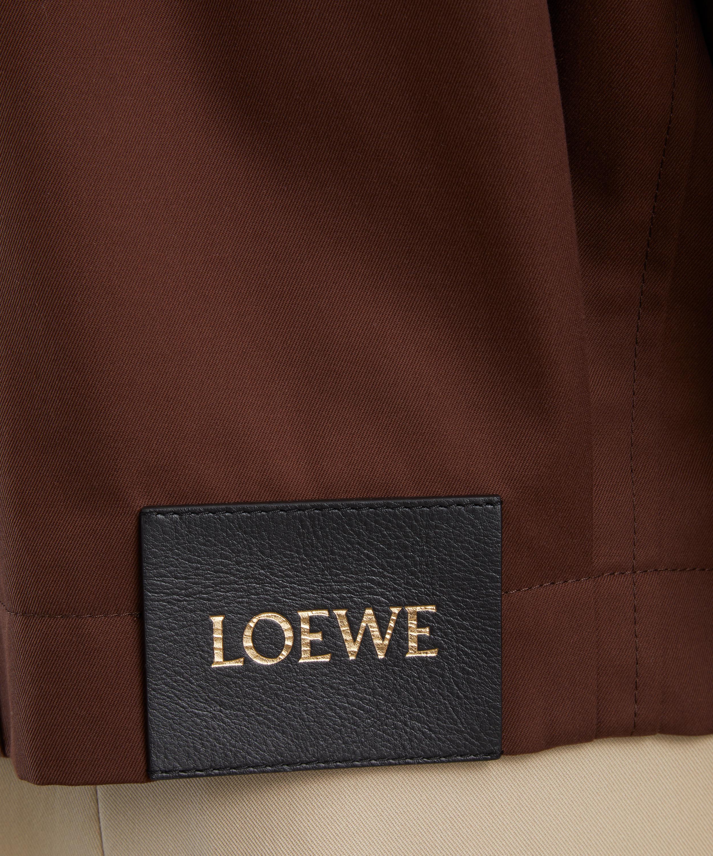 Loewe - Brown Belted Silk Twill Jacket image number 4