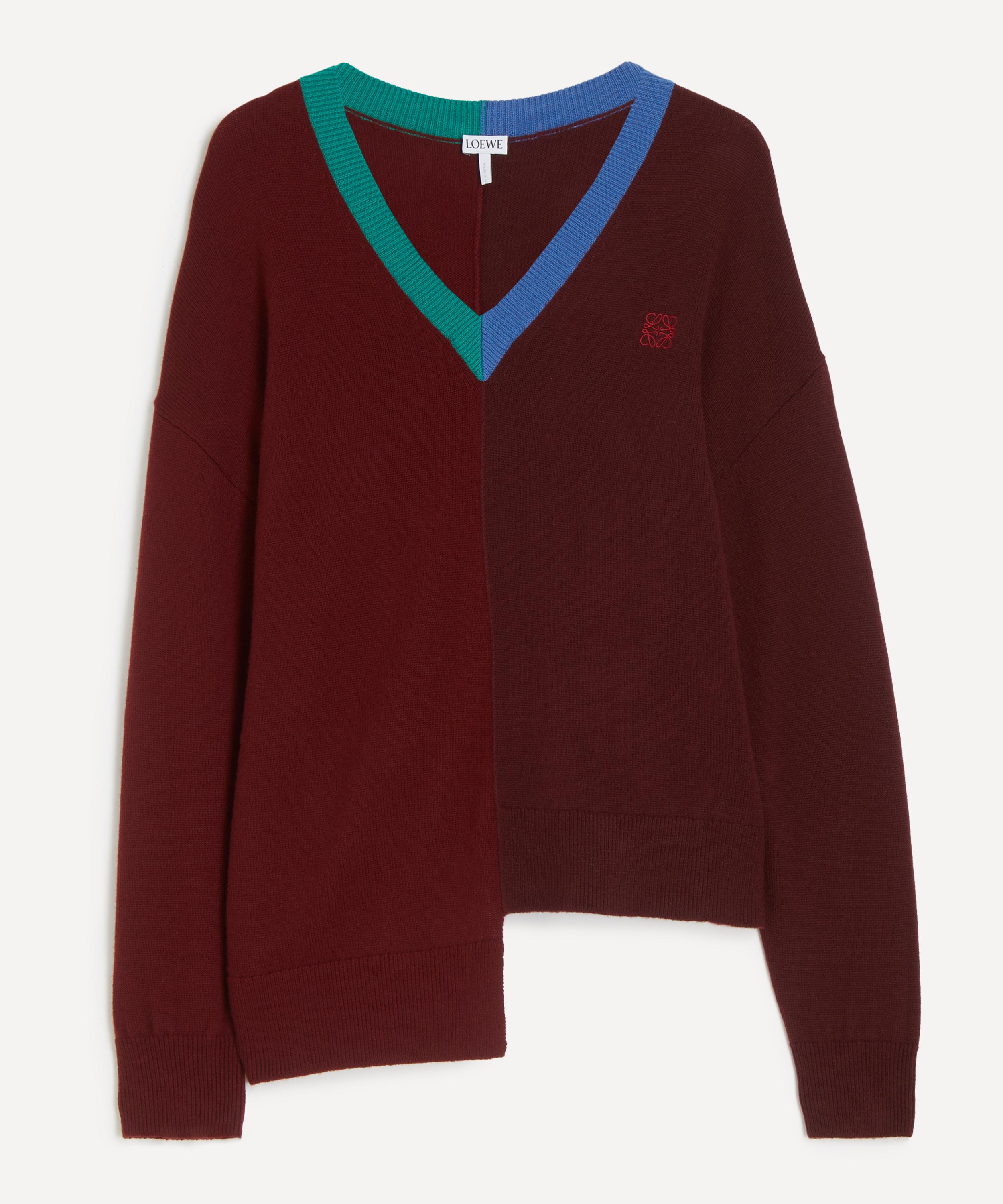 Loewe - Asymmetric Wool V-Neck Jumper