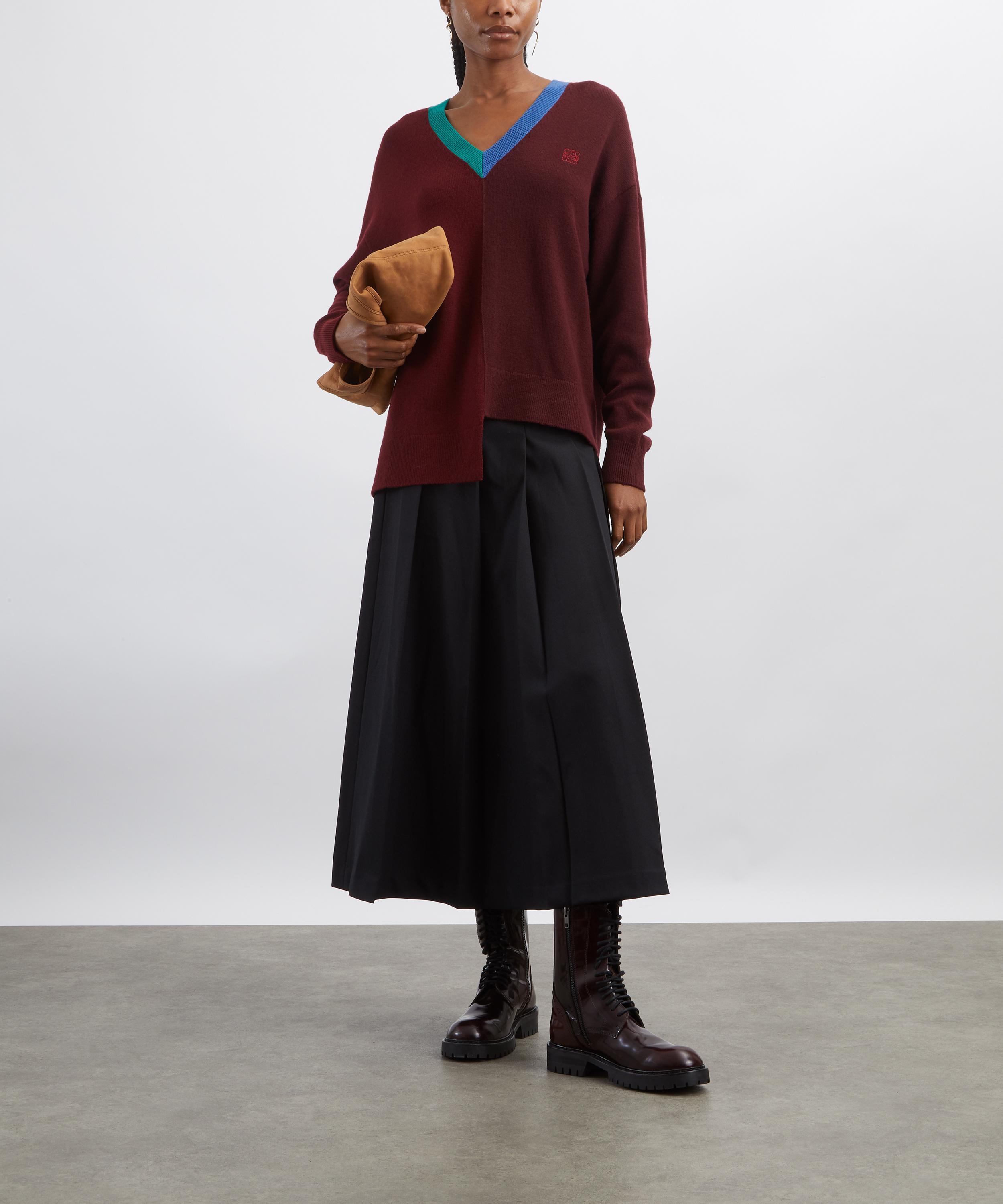 Loewe - Asymmetric Wool V-Neck Jumper image number 1