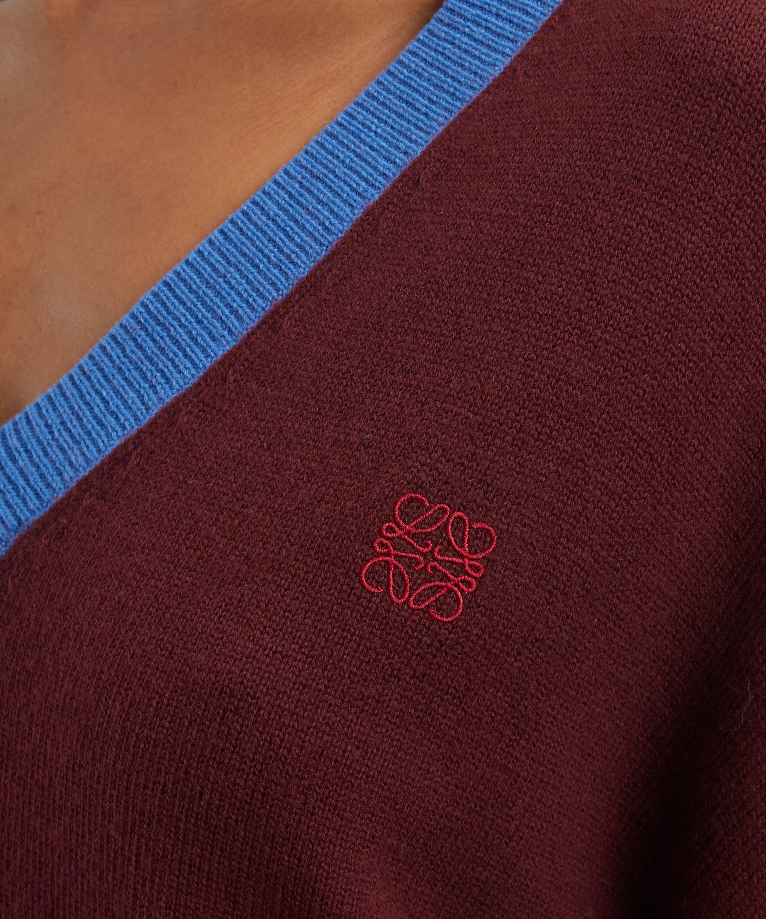 Loewe - Asymmetric Wool V-Neck Jumper image number 4