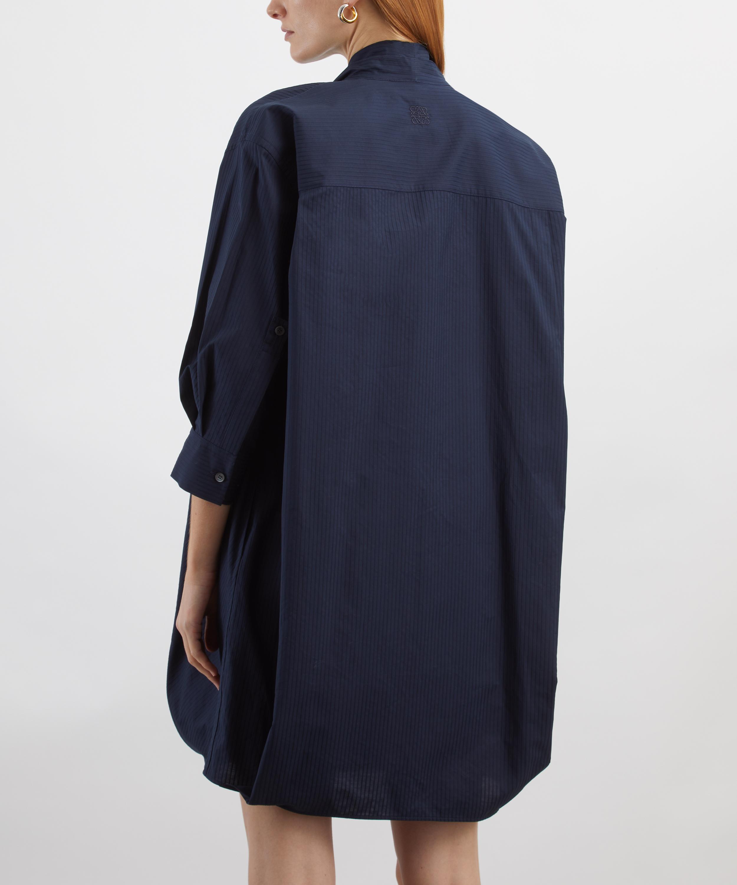 Loewe - Navy Blue Draped Balloon Mini Dress image number 3