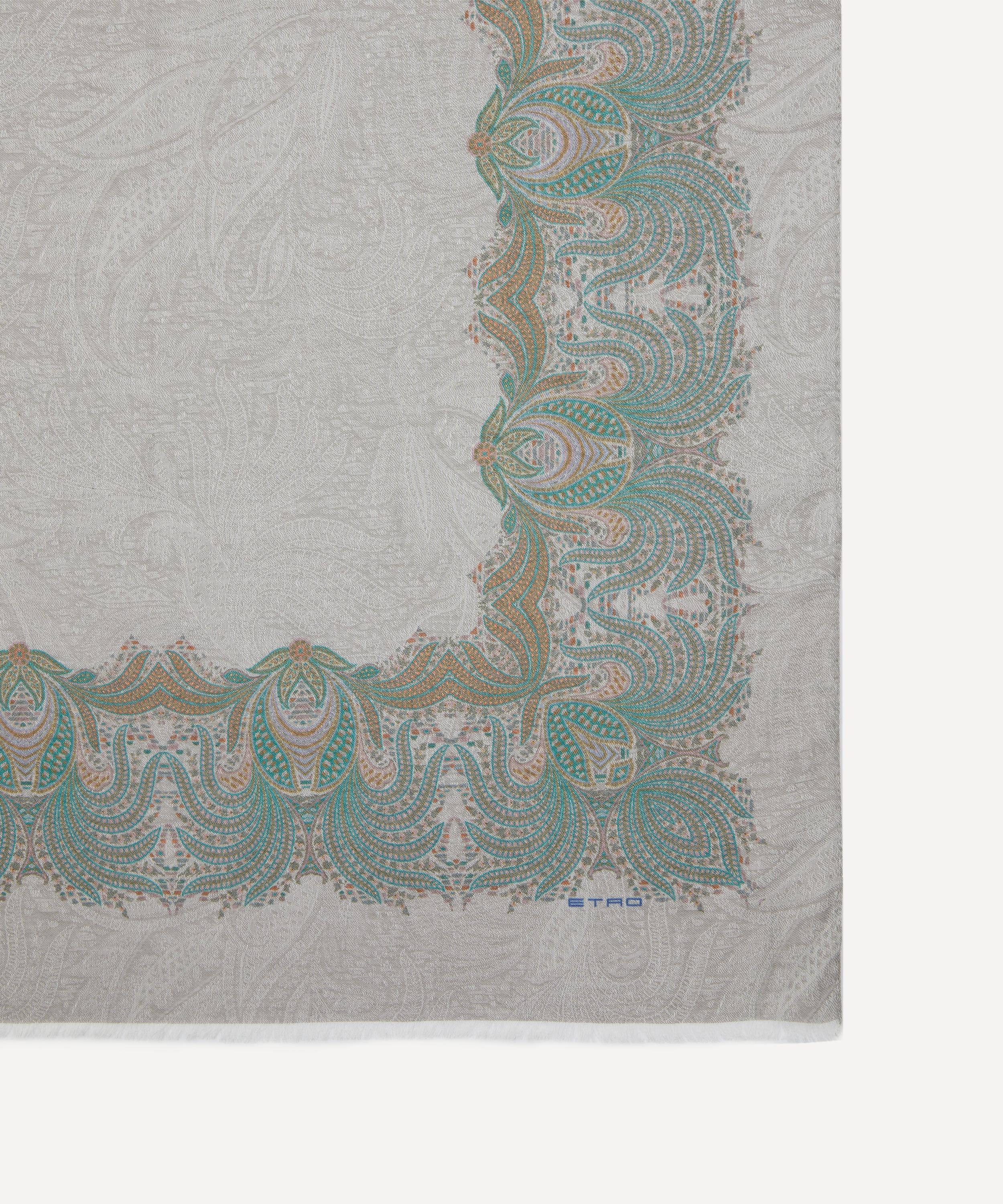 Etro - Orfeo Paisley Jacquard Cotton-Blend Scarf image number 2