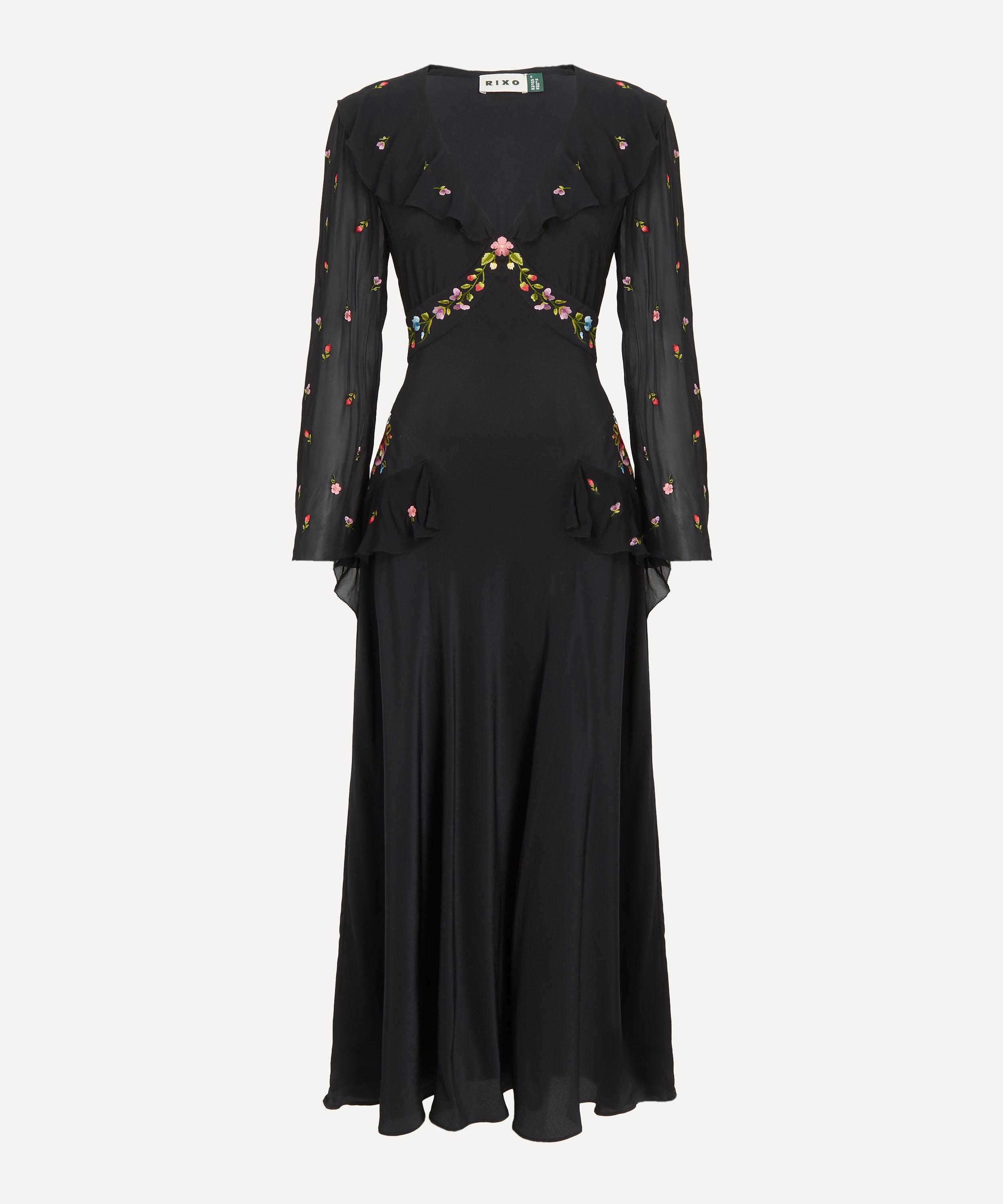 RIXO - Cedar Silk Dress  image number 0