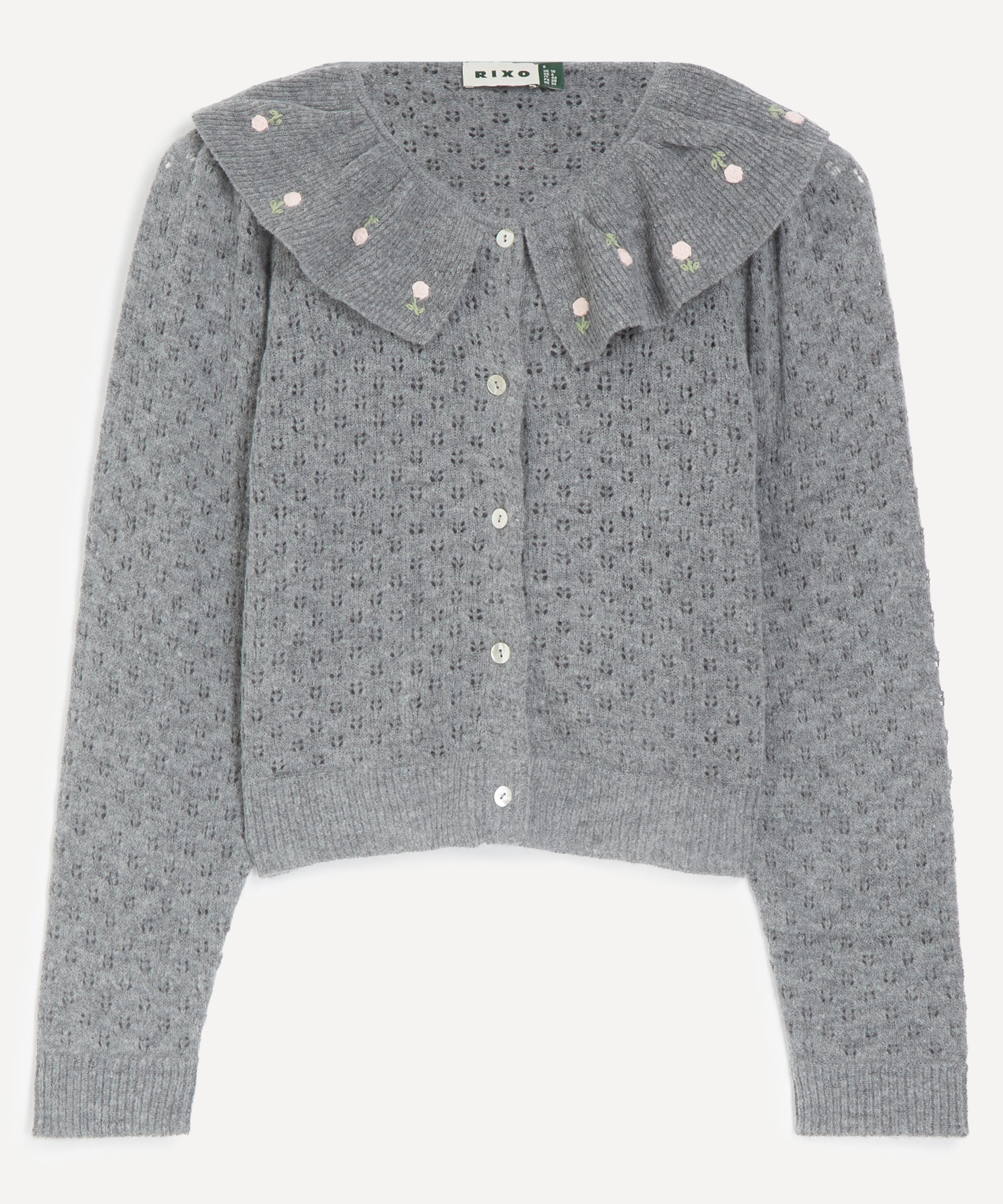 RIXO - Jelena Luna Bud Embroidered Cardigan