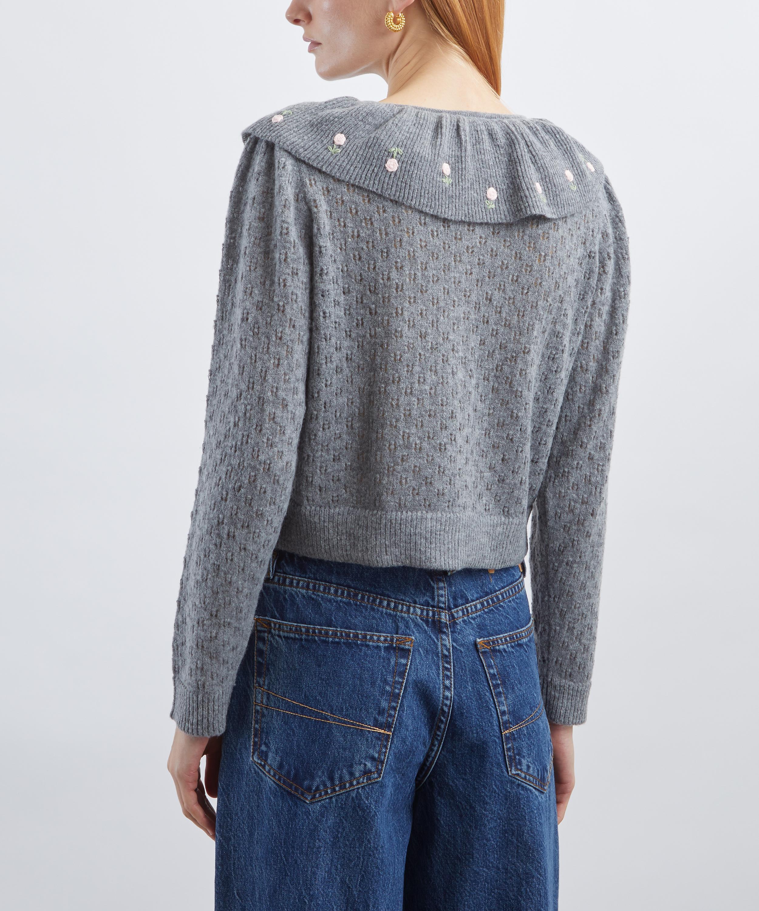 RIXO - Jelena Luna Bud Embroidered Cardigan image number 3