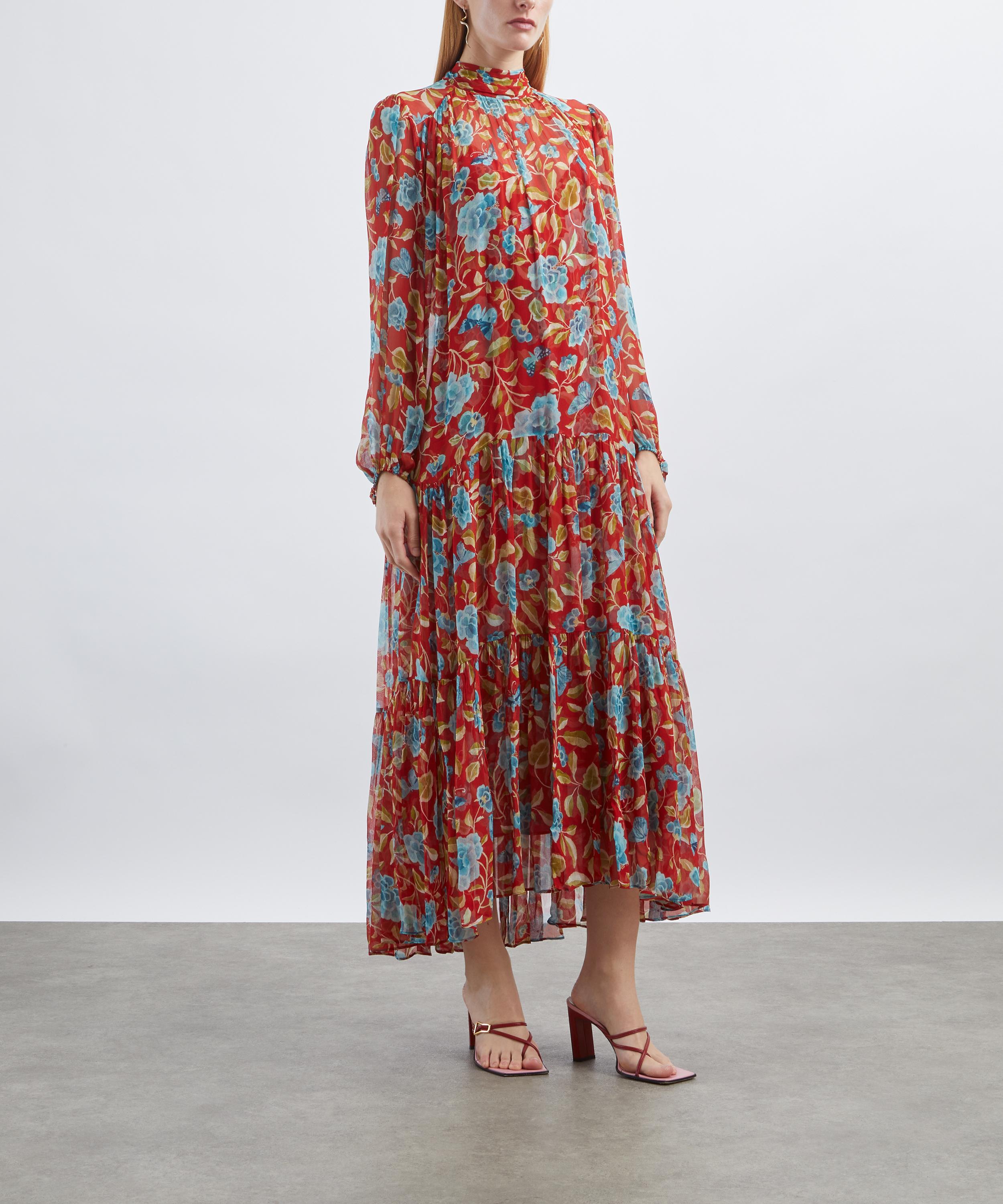 RIXO - Adalind Crinkled Chiffon Dress  image number 2