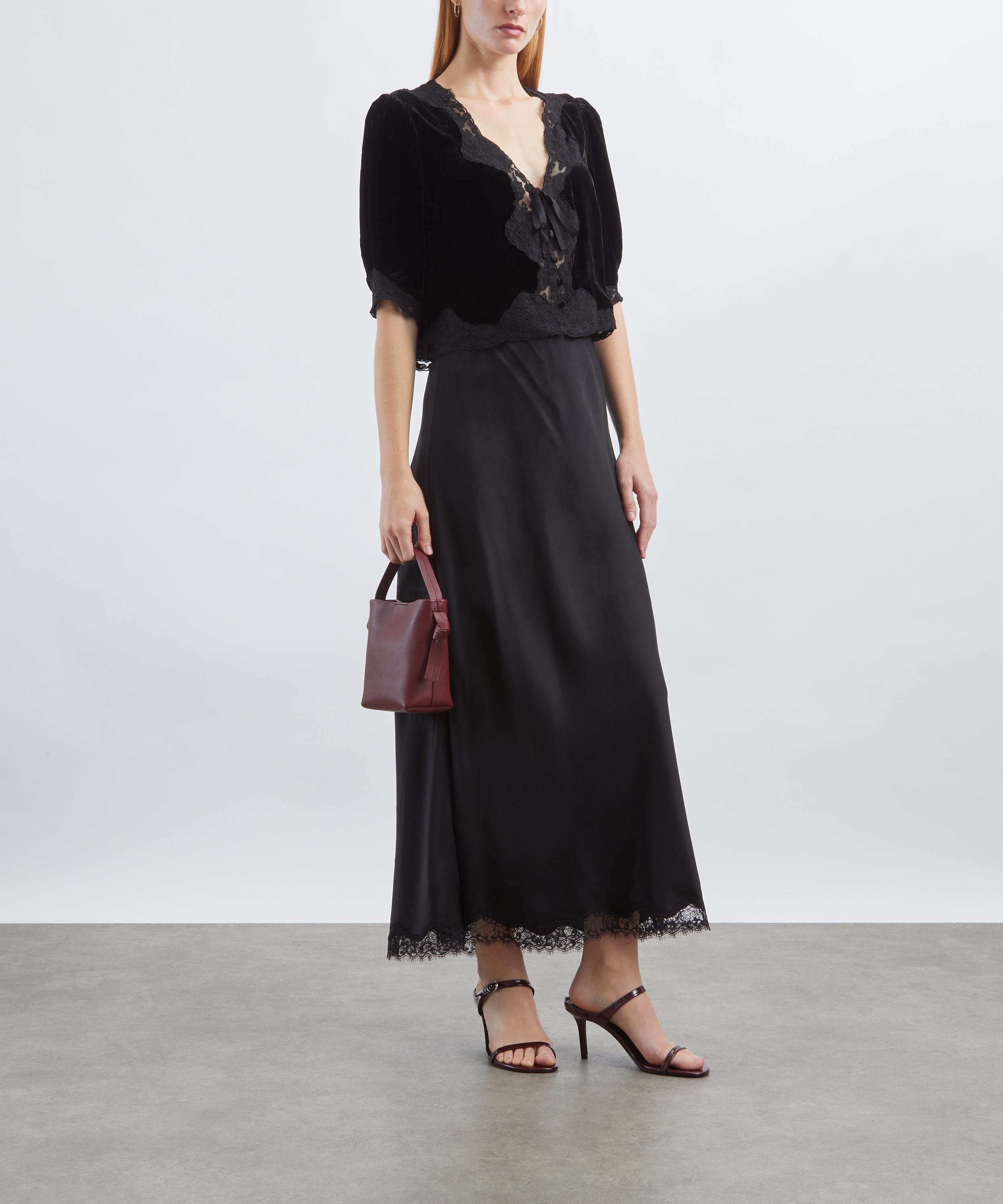 RIXO - Stassie Satin Midi Skirt image number 1