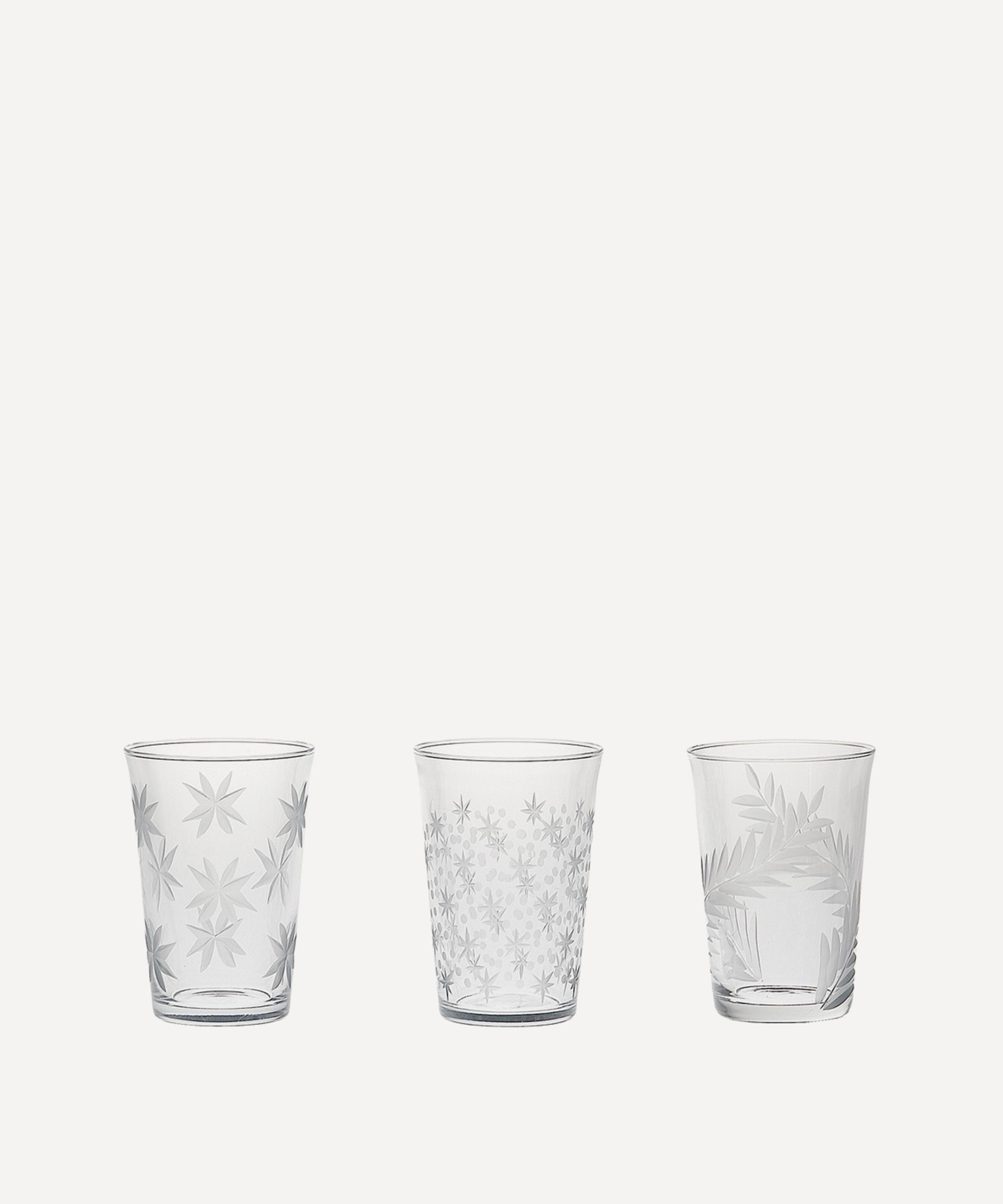 Bitossi - Fantasia Etched Glass Tumblers Set of Three