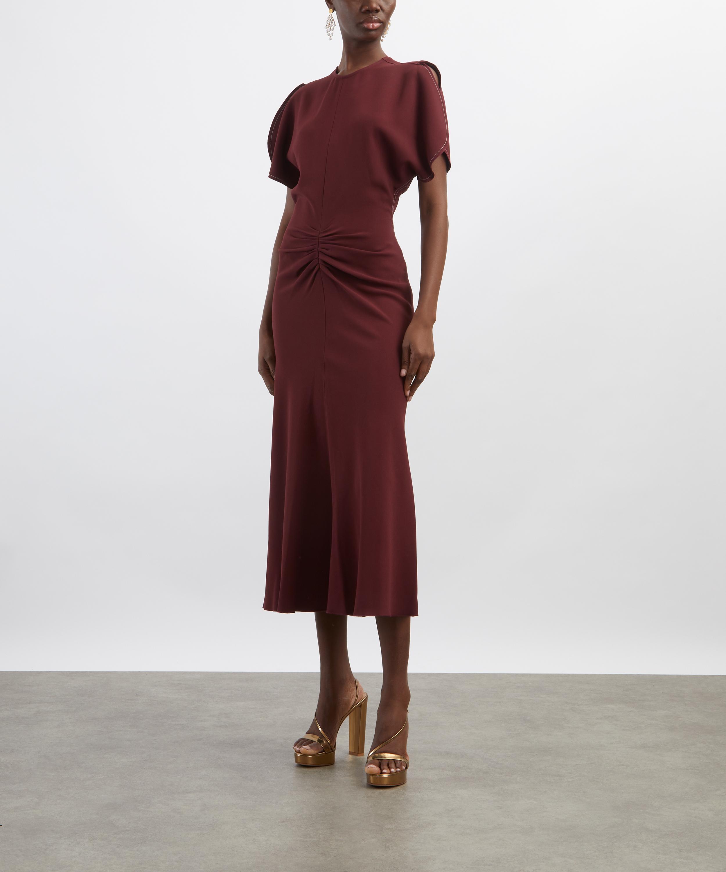Victoria Beckham - Gathered Waist Midi Dress image number 2