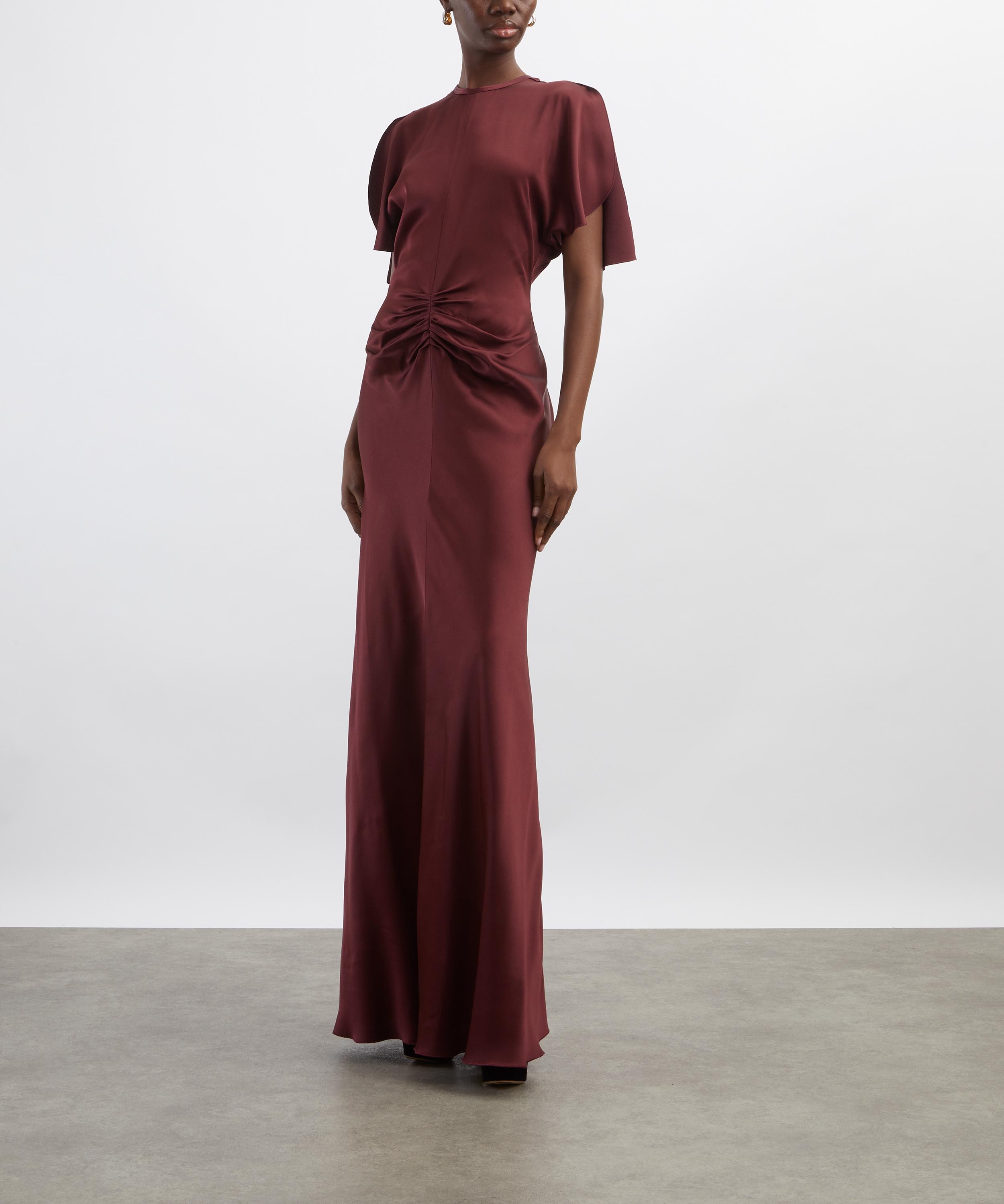 Victoria Beckham - Isabella Cinnabar Red Satin Gown image number 2