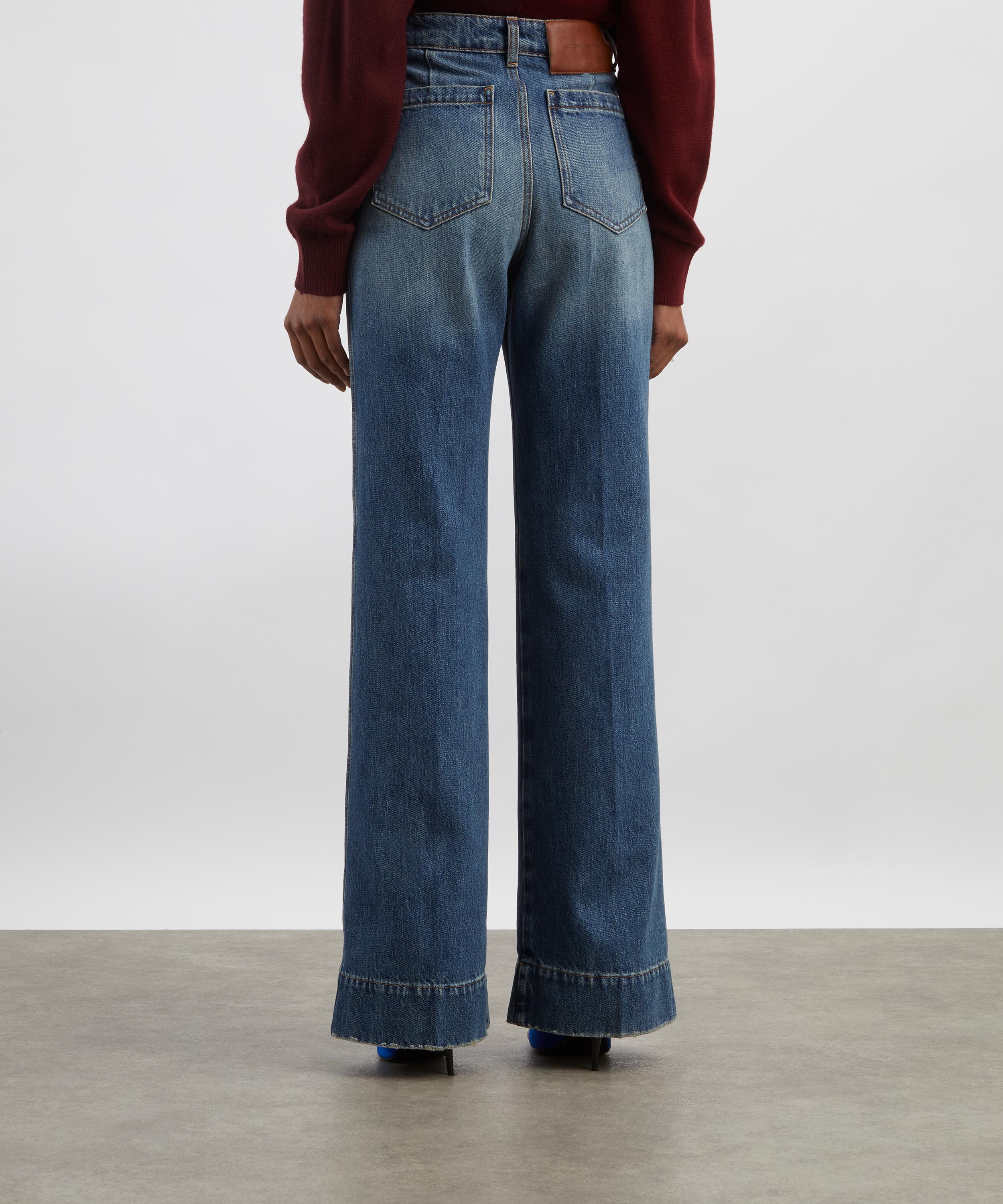 Victoria Beckham - Alina Worn Blue Wash Jeans image number 3