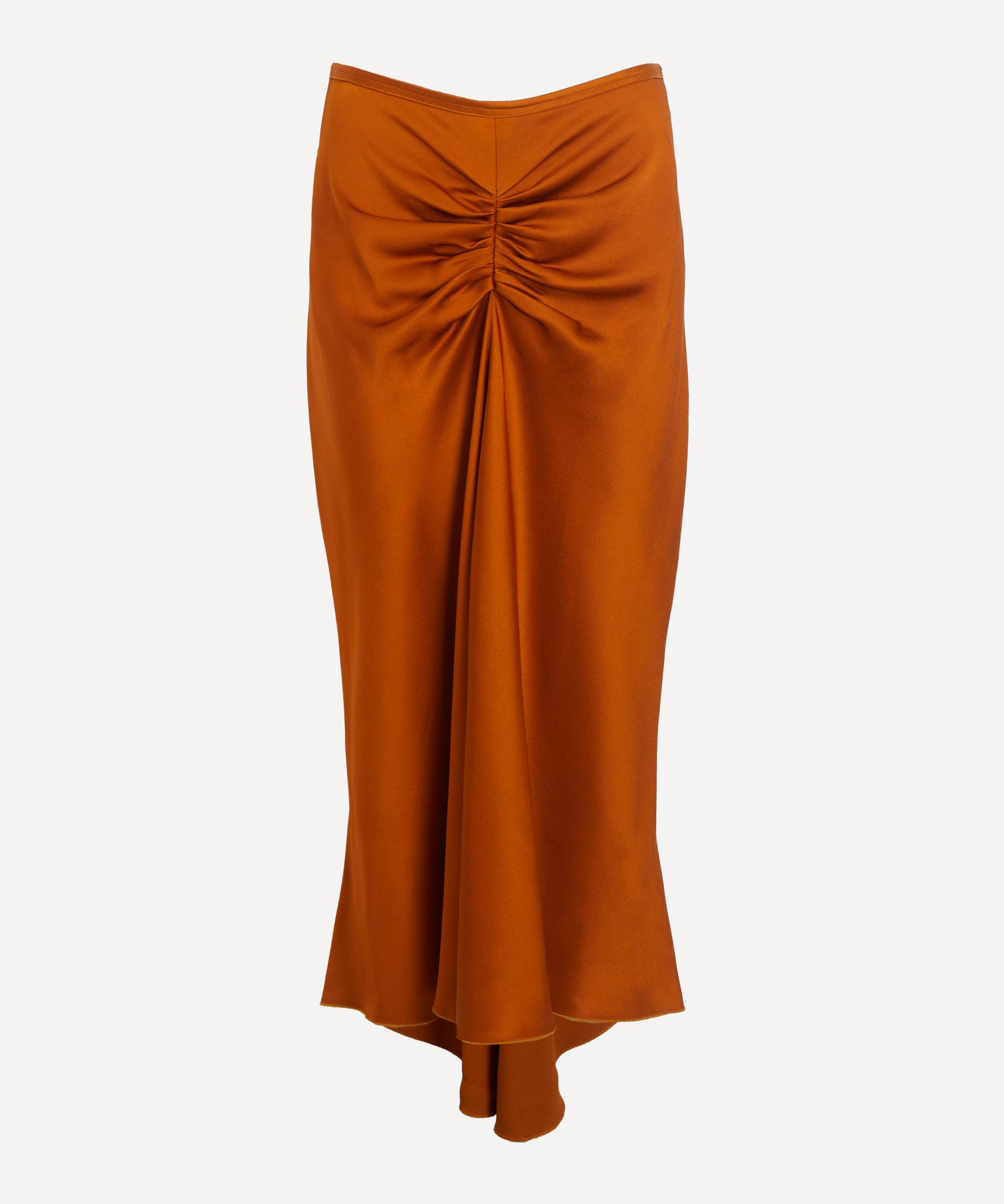 Victoria Beckham - Bella Gathered Waist Midi Skirt