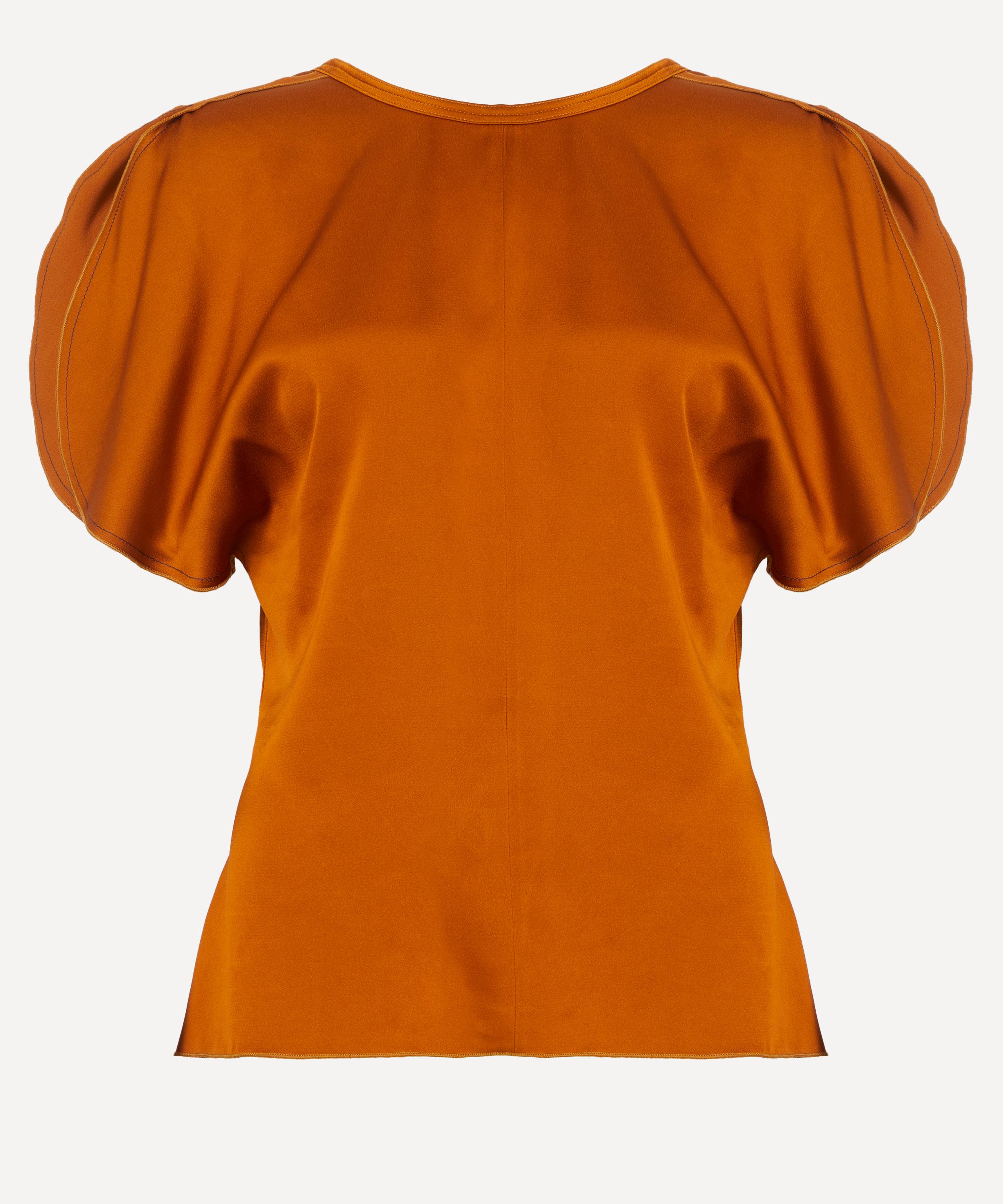 Victoria Beckham - Bella Draped Satin Blouse