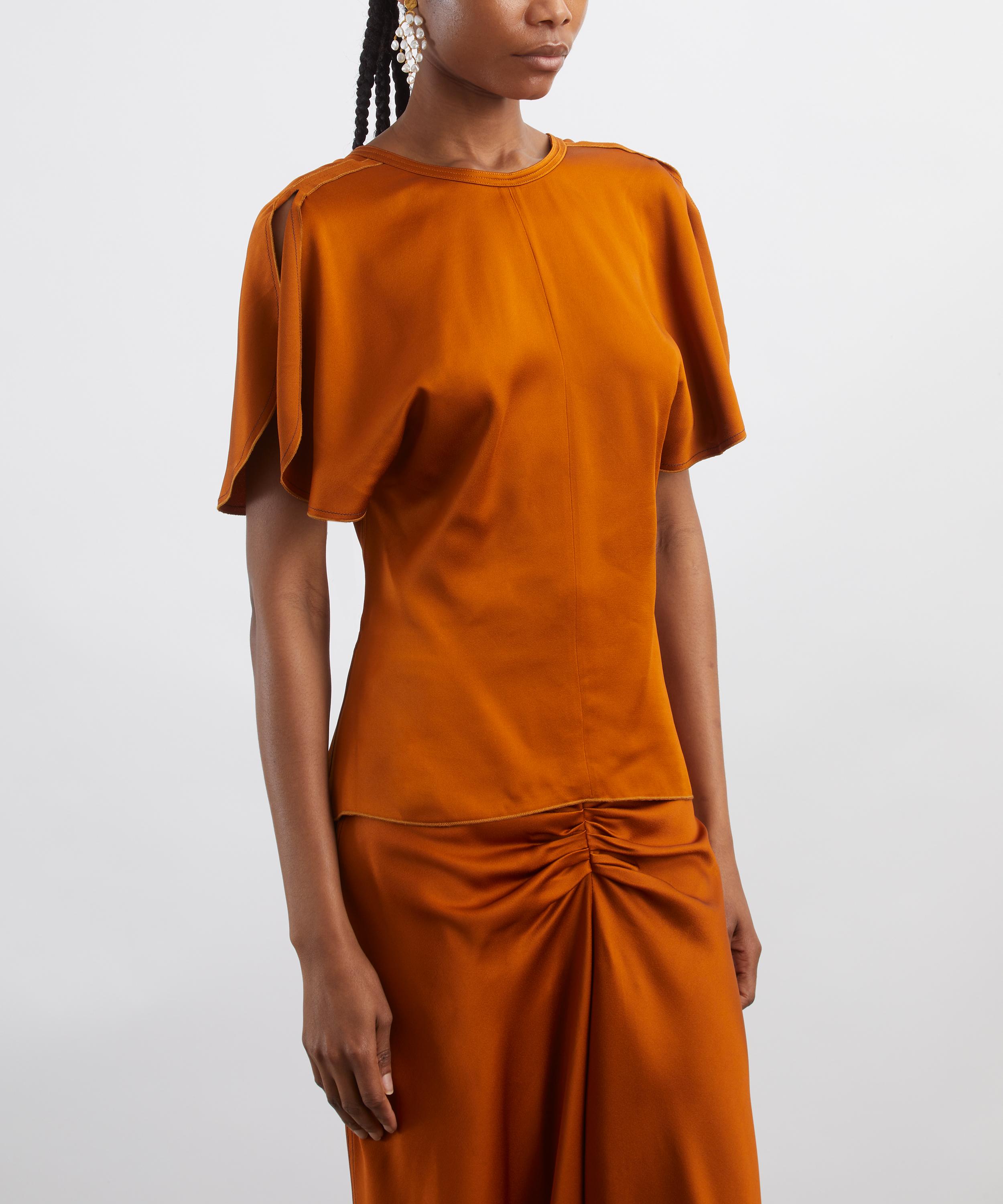 Victoria Beckham - Bella Draped Satin Blouse image number 2