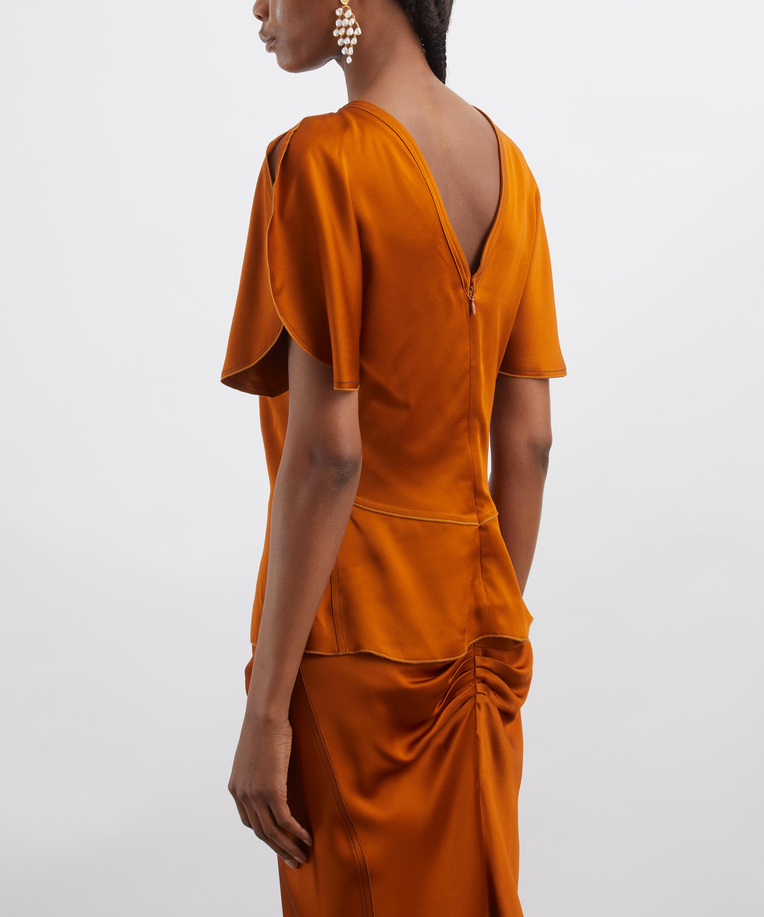 Victoria Beckham - Bella Draped Satin Blouse image number 3