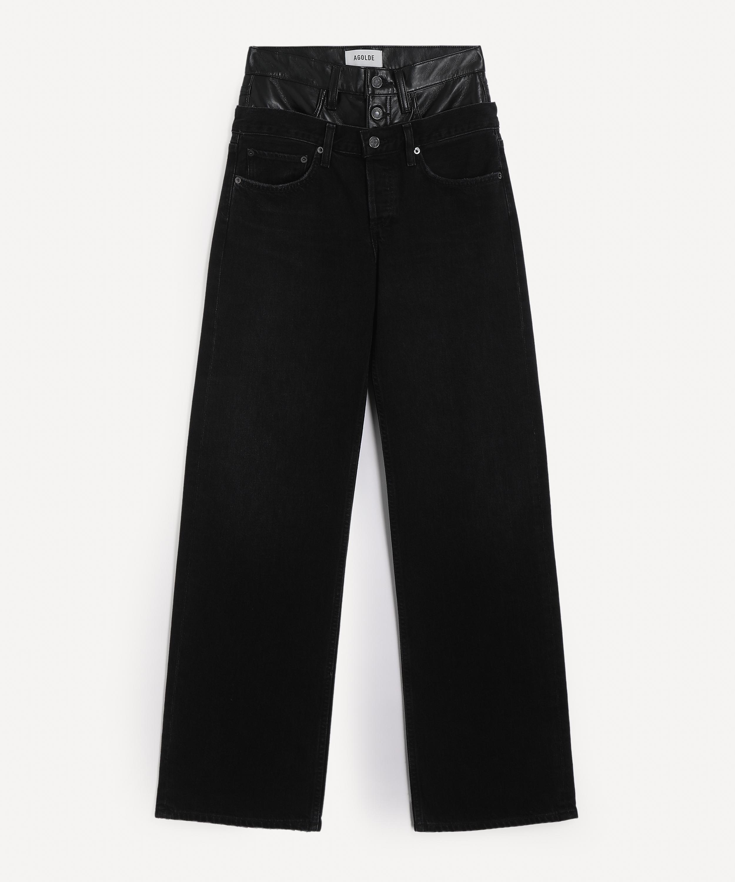 AGOLDE - Elson Double-Layered High-Rise Wide-Leg Jeans