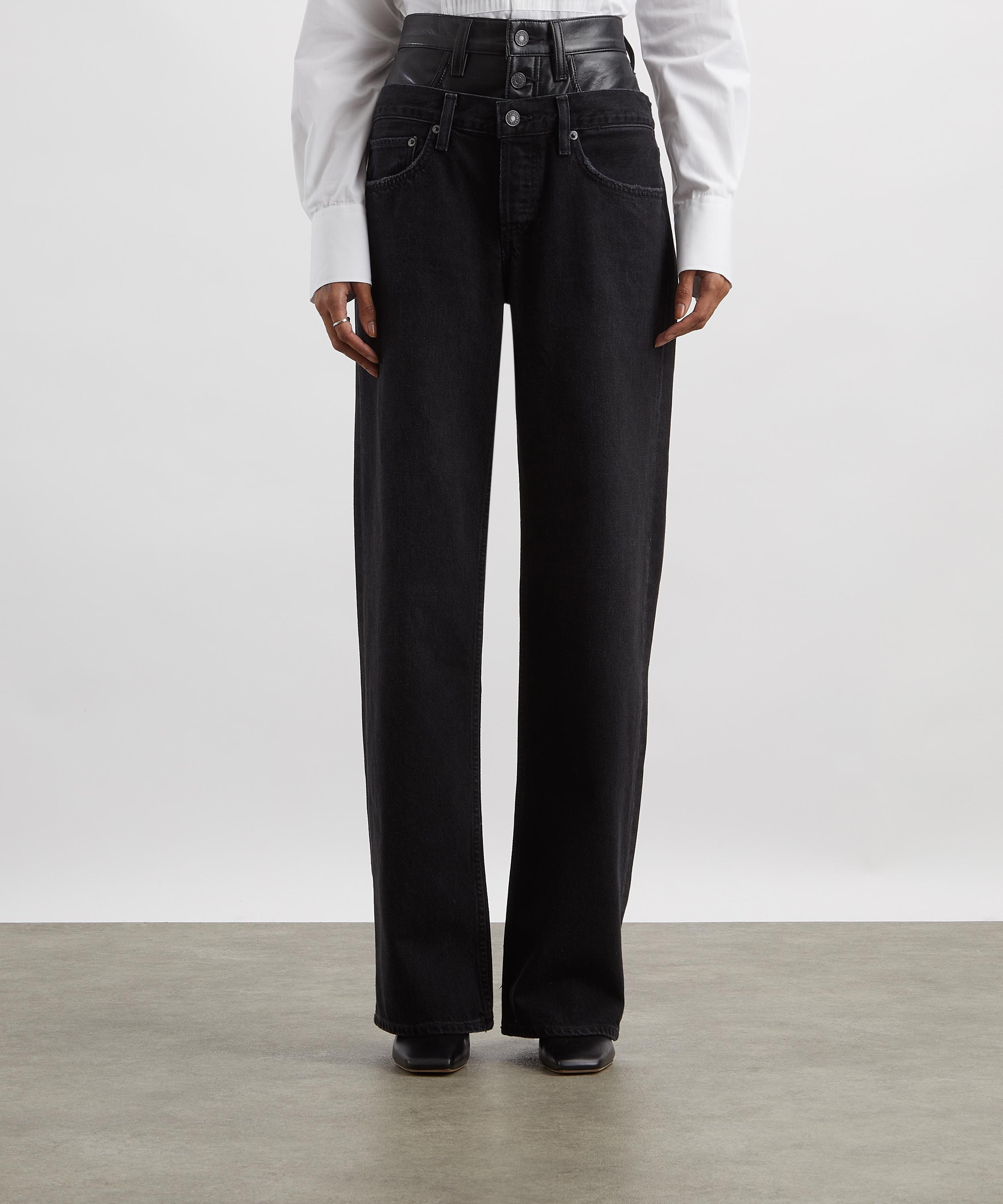 AGOLDE - Elson Double-Layered High-Rise Wide-Leg Jeans image number 2