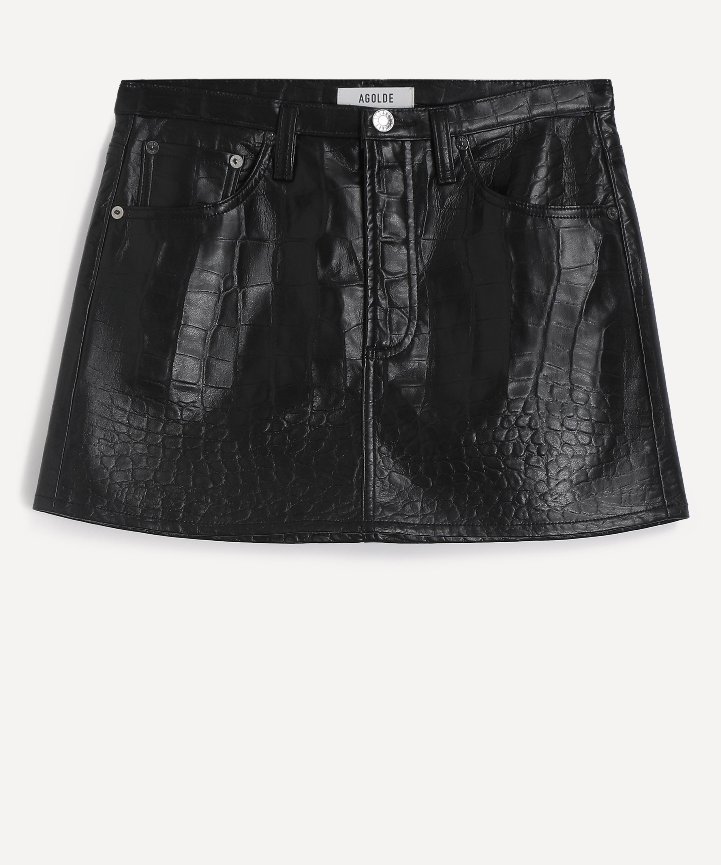 AGOLDE - Keira Leather-Blend Mini Skirt