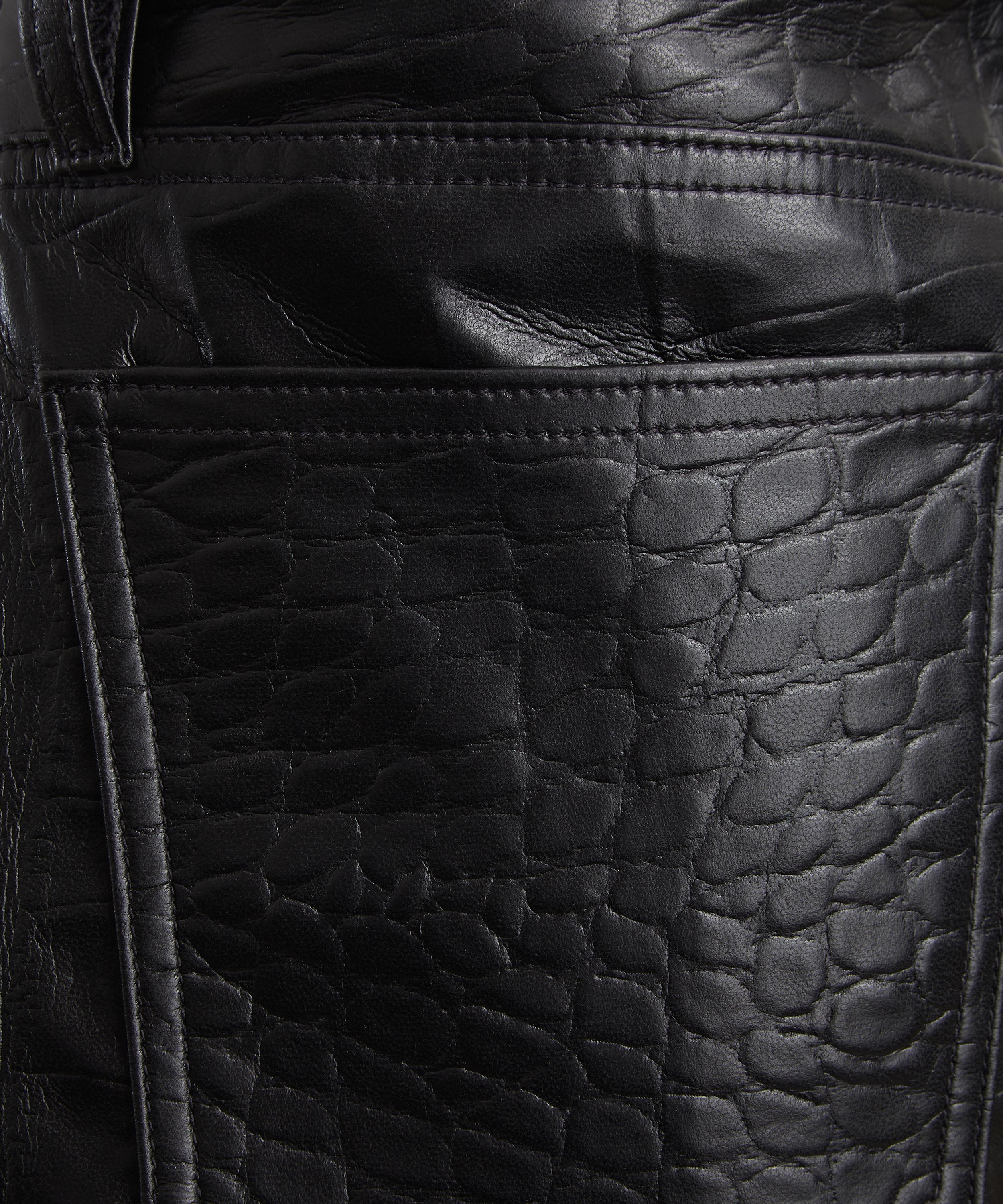 AGOLDE - Keira Leather-Blend Mini Skirt image number 4