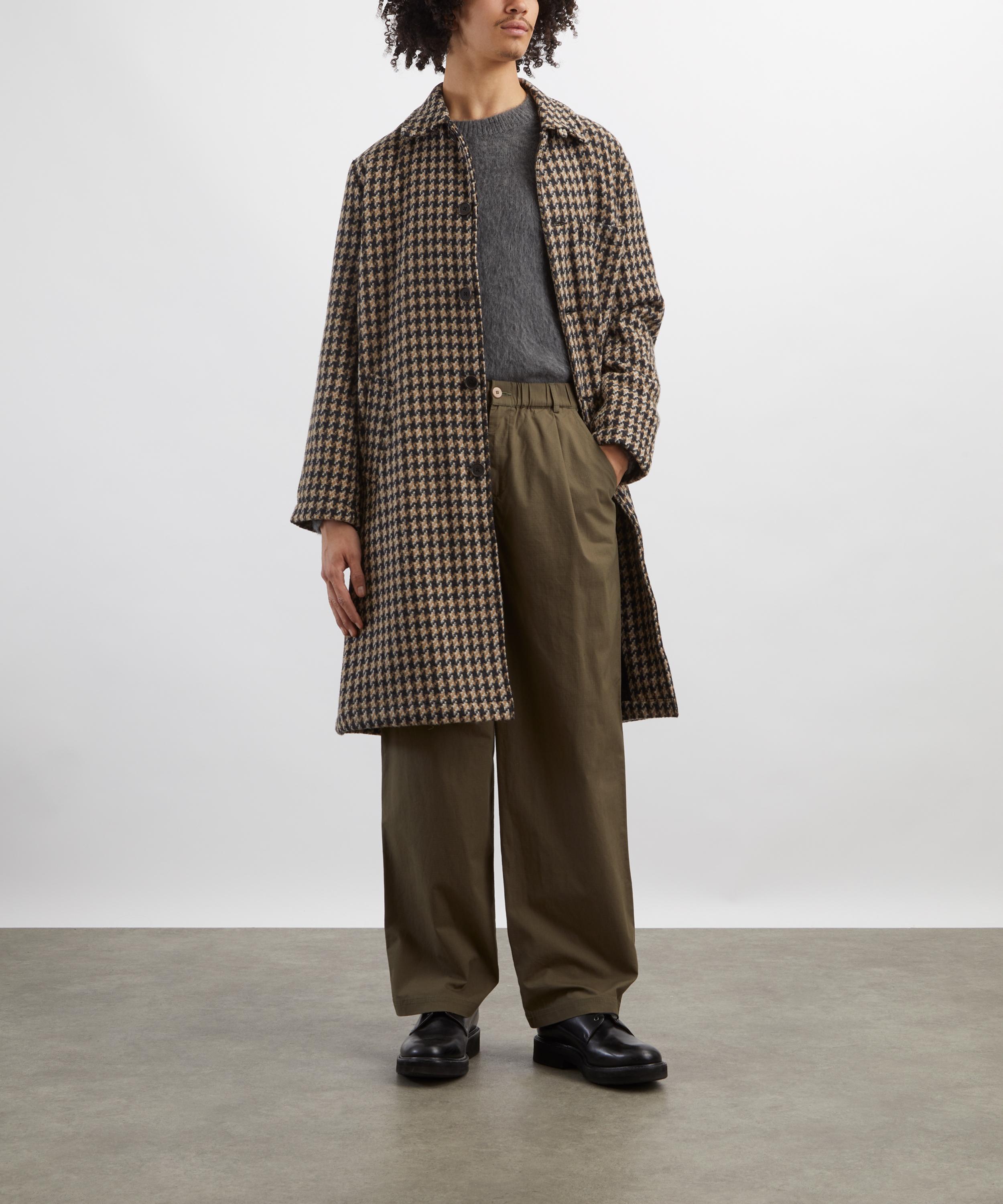 Universal Works - Sand Cortina Tweed Long Swing Coat image number 1